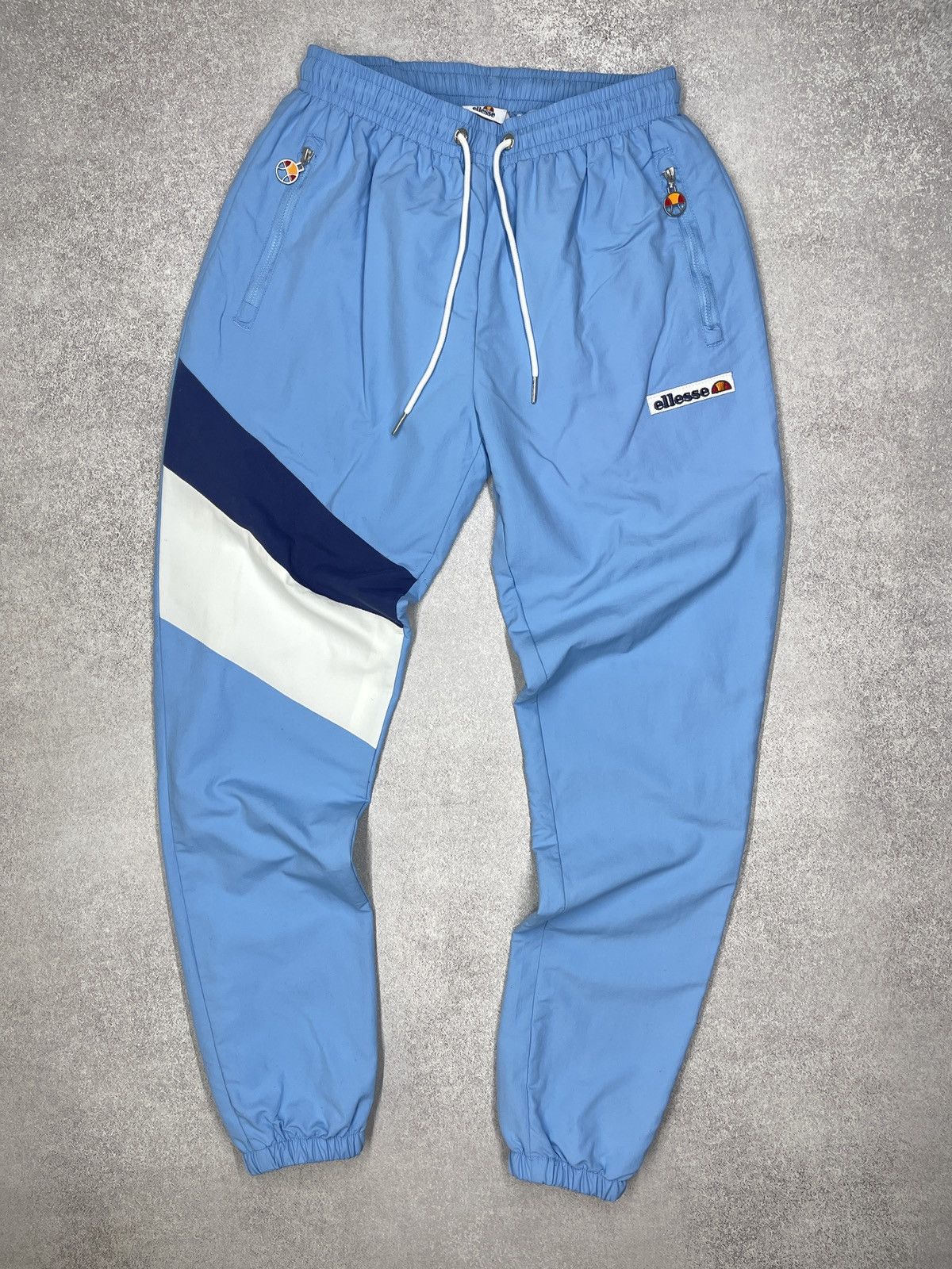 Ellesse Women Ellesse Nylon Sweatpants Blue Drill Y2K Size 28" / US 6 / IT 42 - 2 Thumbnail
