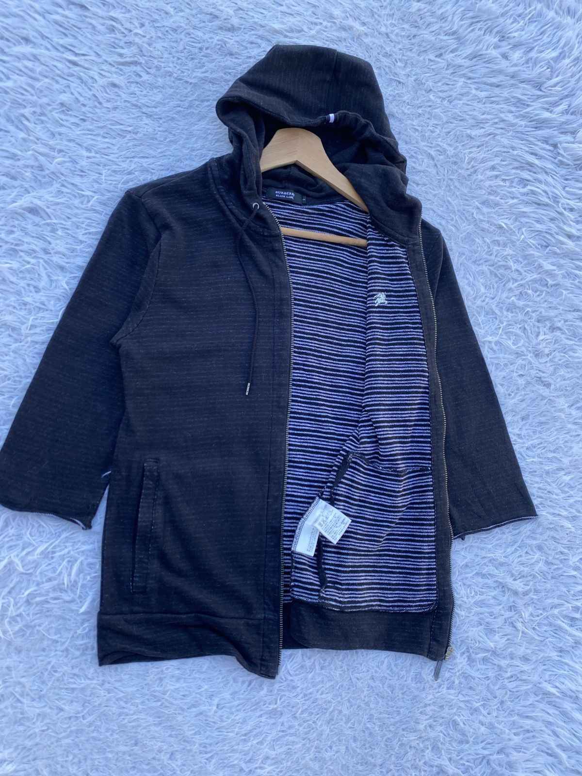 Burberry Rare Vintage Burberry Black Label 3/4 Sleeves Zip Up Sweater Size US S / EU 44-46 / 1 - 12 Thumbnail
