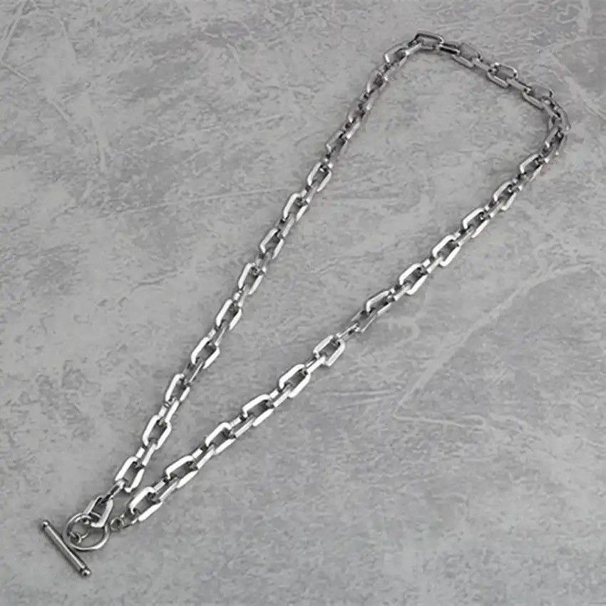 Jewelry × Vintage Long Square OT Buckle Stainless Steel Batch Angle O Word Size ONE SIZE - 1 Thumbnail