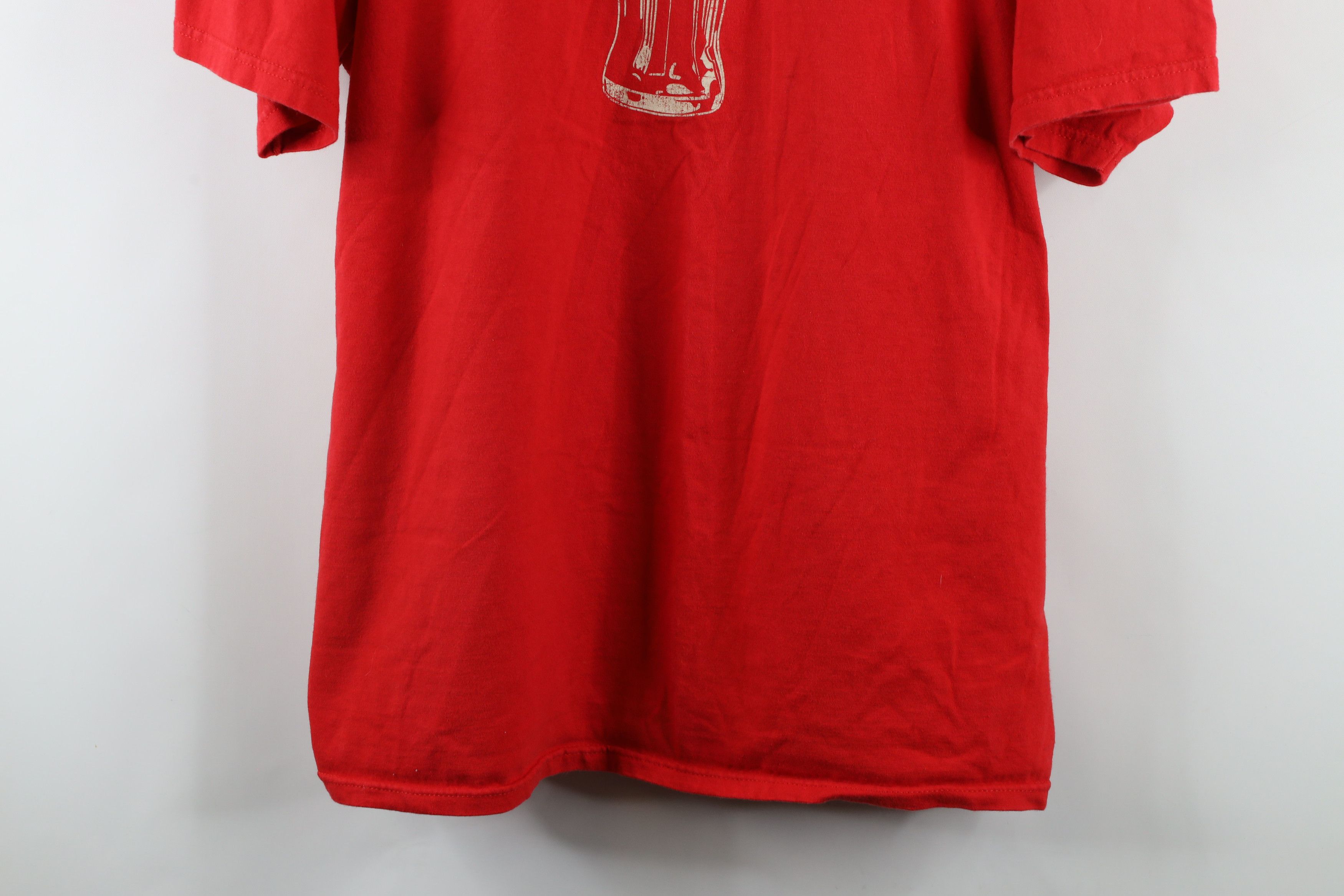 Coca Cola × Vintage Vintage Coca Cola Spell Out Glass Bottle T-Shirt Red Cotton Size US XXL / EU 58 / 5 - 3 Thumbnail