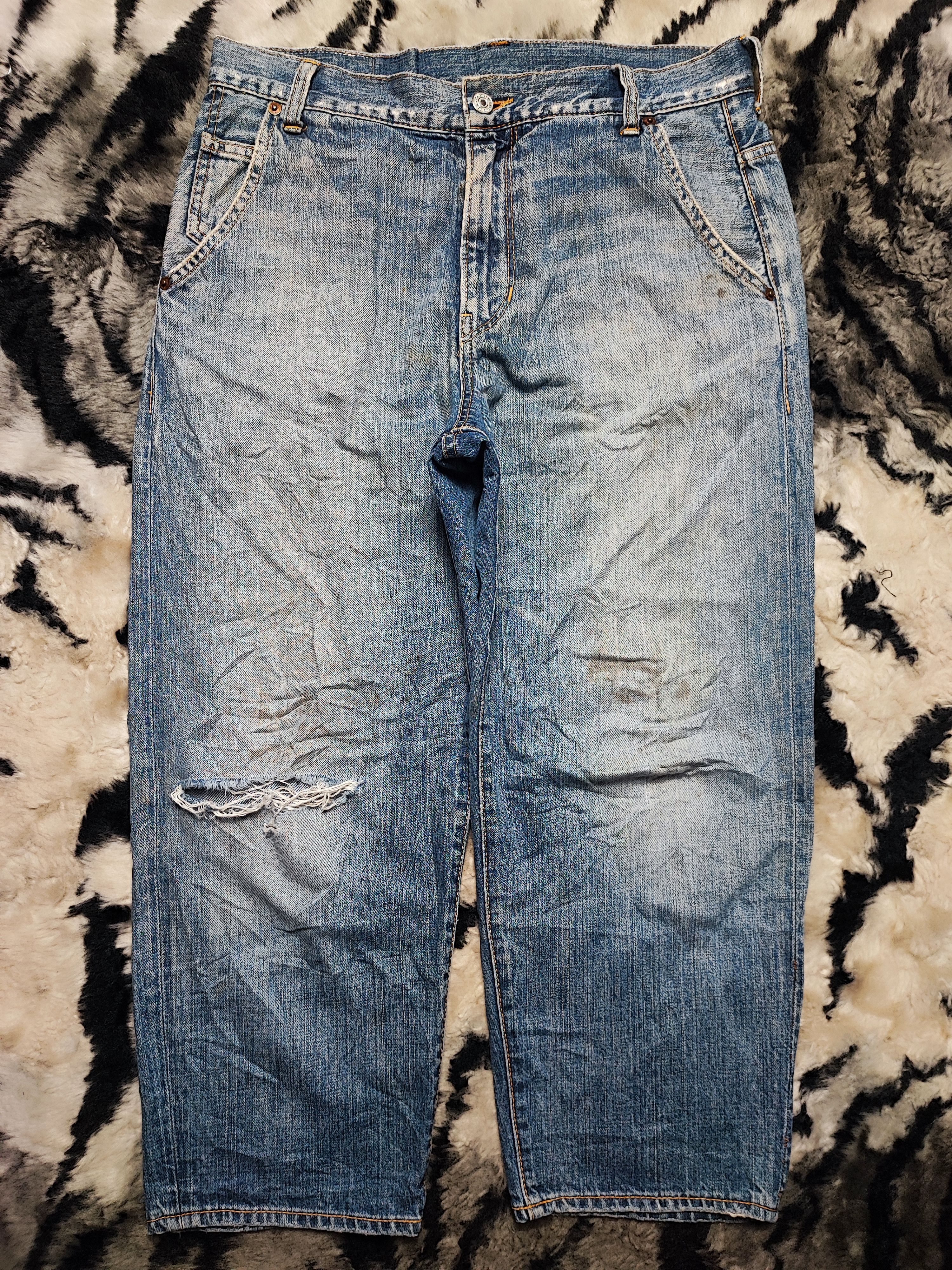Hysteric Glamour RNA SLANG SELVEDGE DISTRESSED DENIM UNDERCOVER DESIGN Size US 30 / EU 46 - 2 Thumbnail