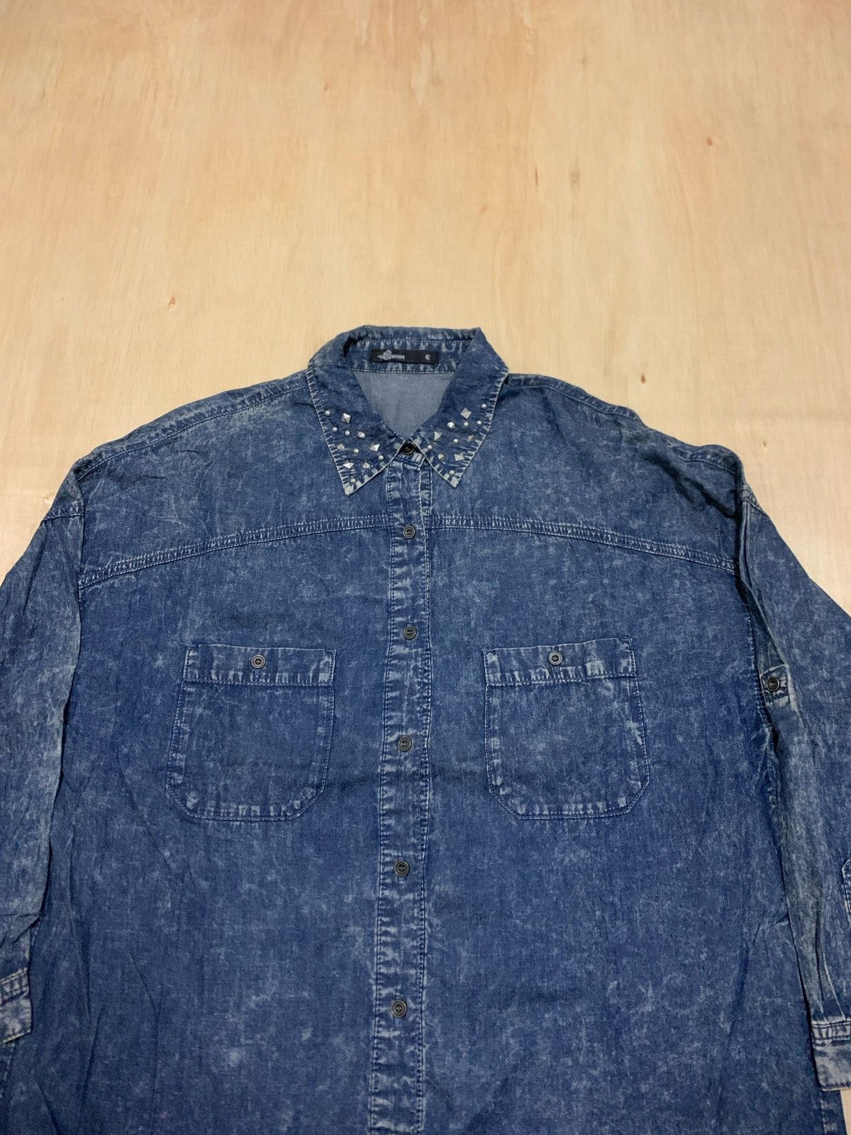 20471120 × Japanese Brand Vintage Sudeve Denim shirt Ifsixwasnine Lgb style Size US XL / EU 56 / 4 - 2 Thumbnail