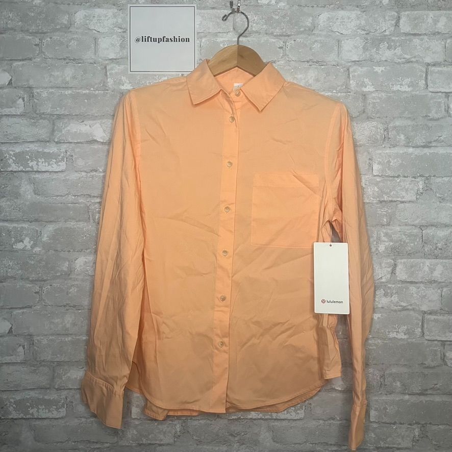 Lululemon Lululemon Womens Cotton Blend Poplin Button Down Small Size S / US 4 / IT 40 - 1 Thumbnail