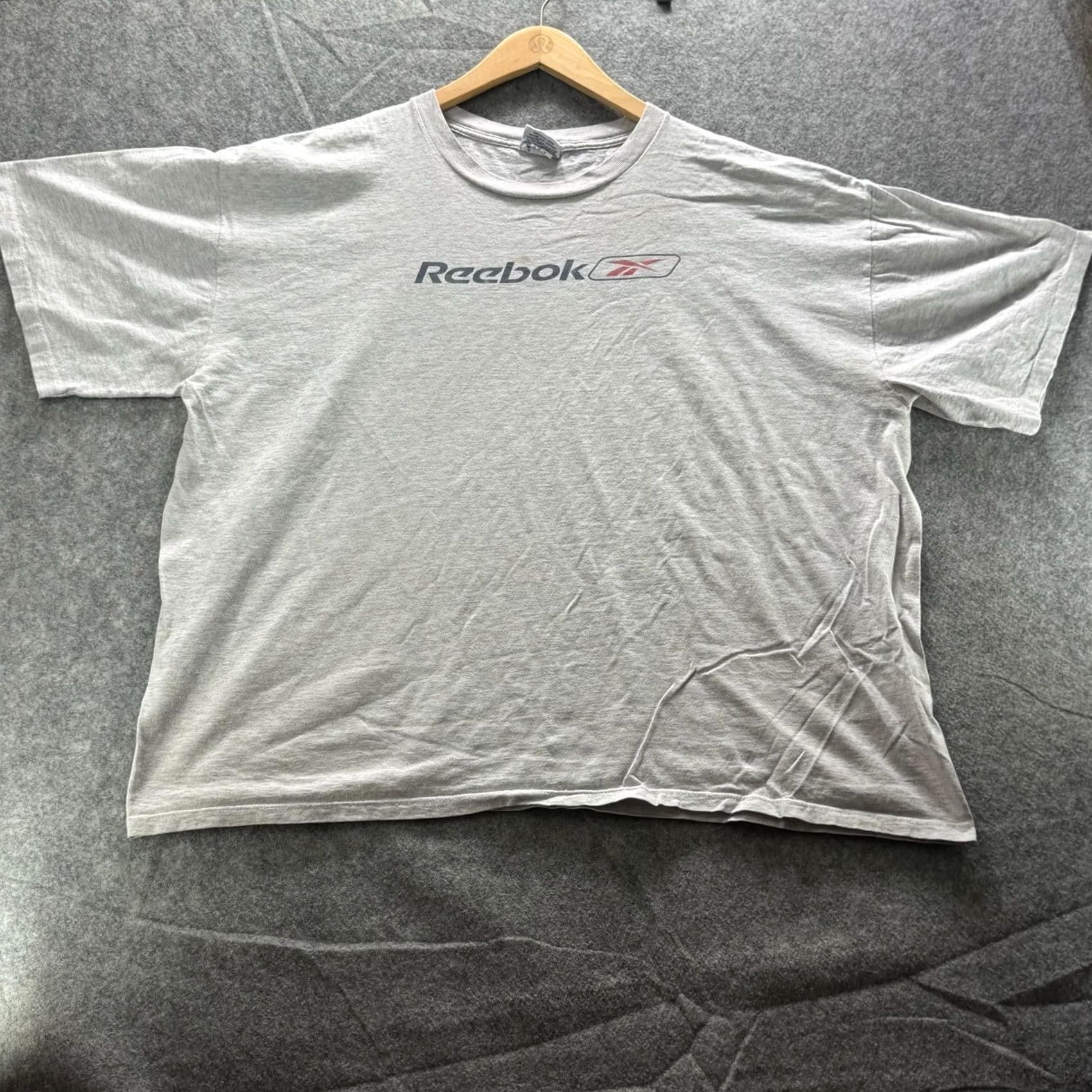 Reebok VINTAGE Reebok Shirt Mens 3XL Gray Center Logo Graphic Tee Crewneck Short Sleeve Cotton Jersey T-Shirt Size US XXL / EU 58 / 5 - 2 Thumbnail