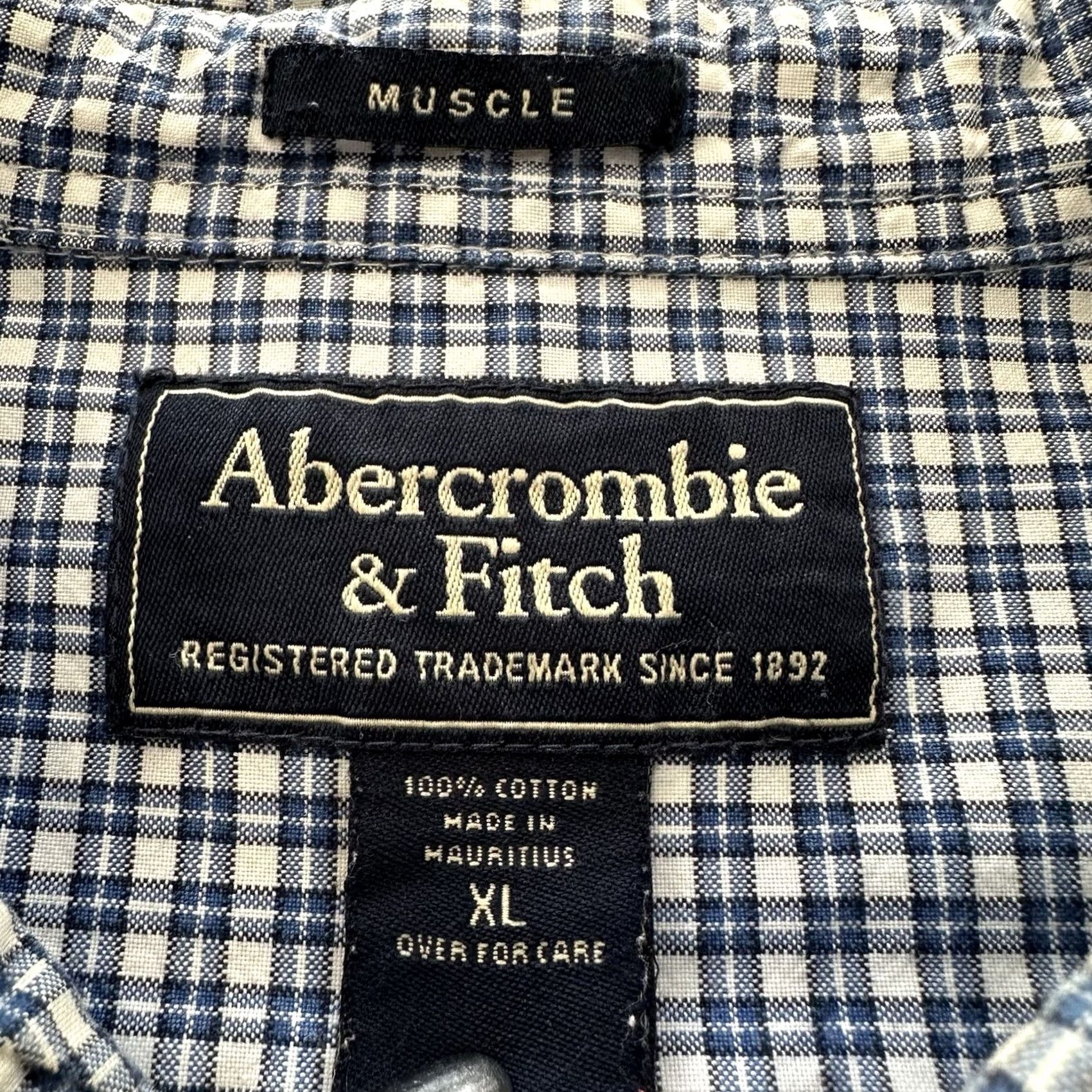 Abercrombie & Fitch Abercrombie & Fitch Shirt Mens XL Muscle Vintage Y2K Button Up Long Sleeve Plaid Size US XL / EU 56 / 4 - 4 Thumbnail