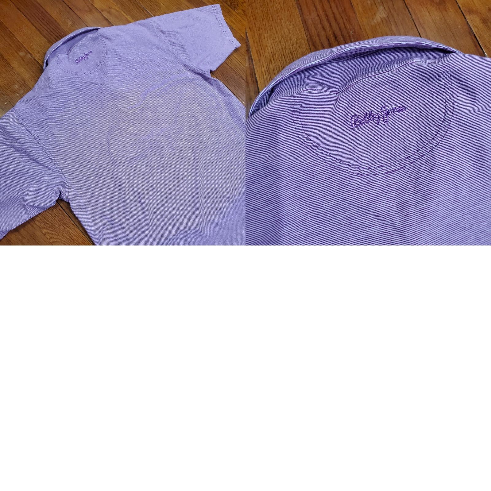 Vintage Bobby Jones Polo Shirt Mens M Purple Striped Golf Performance Stretch Shirt Size US M / EU 48-50 / 2 - 8 Thumbnail