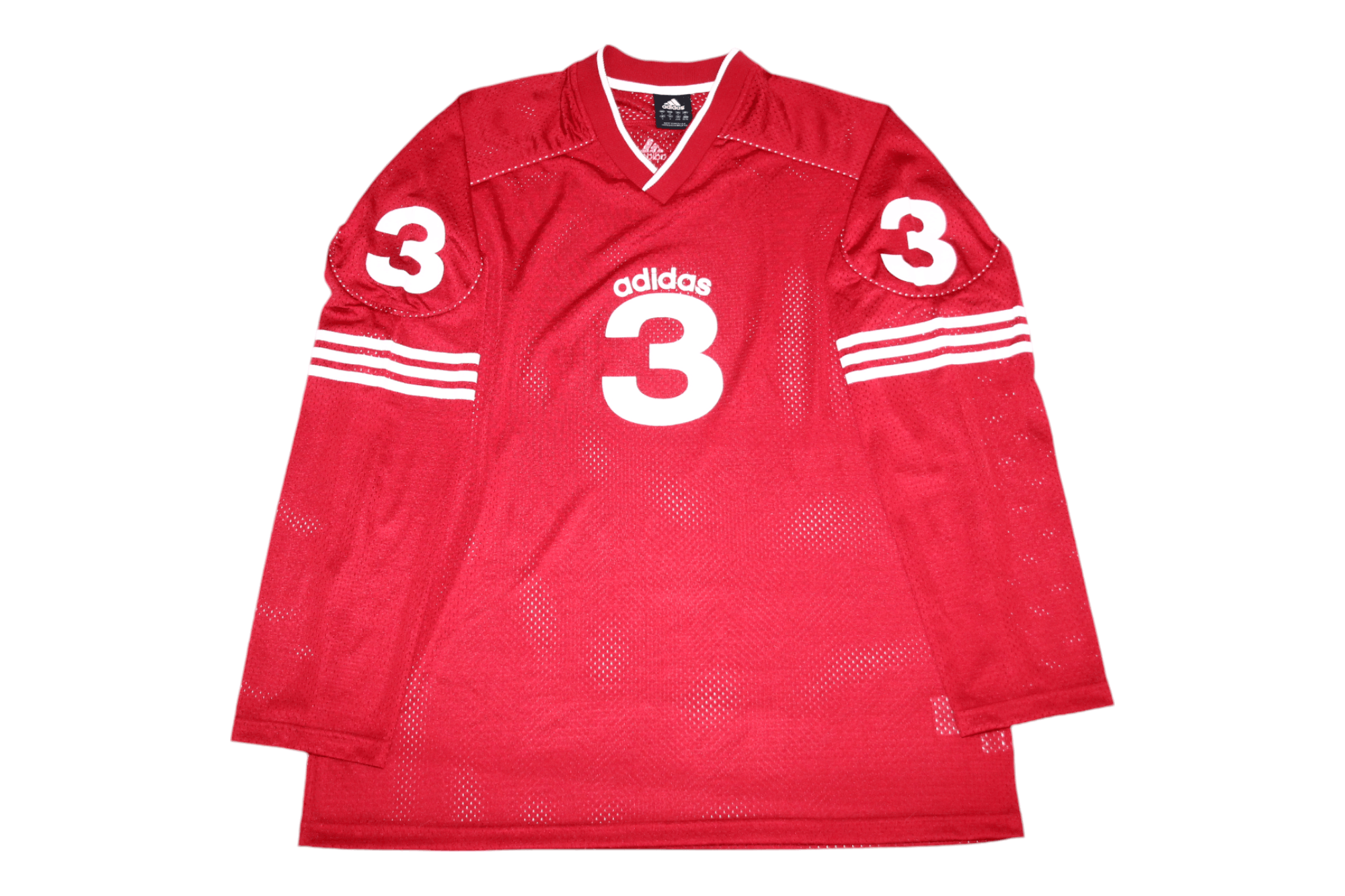 Adidas VTG Adidas #3 AdiTeam Hockey V-neck Mesh Jersey Size US L / EU 52-54 / 3 - 1 Thumbnail
