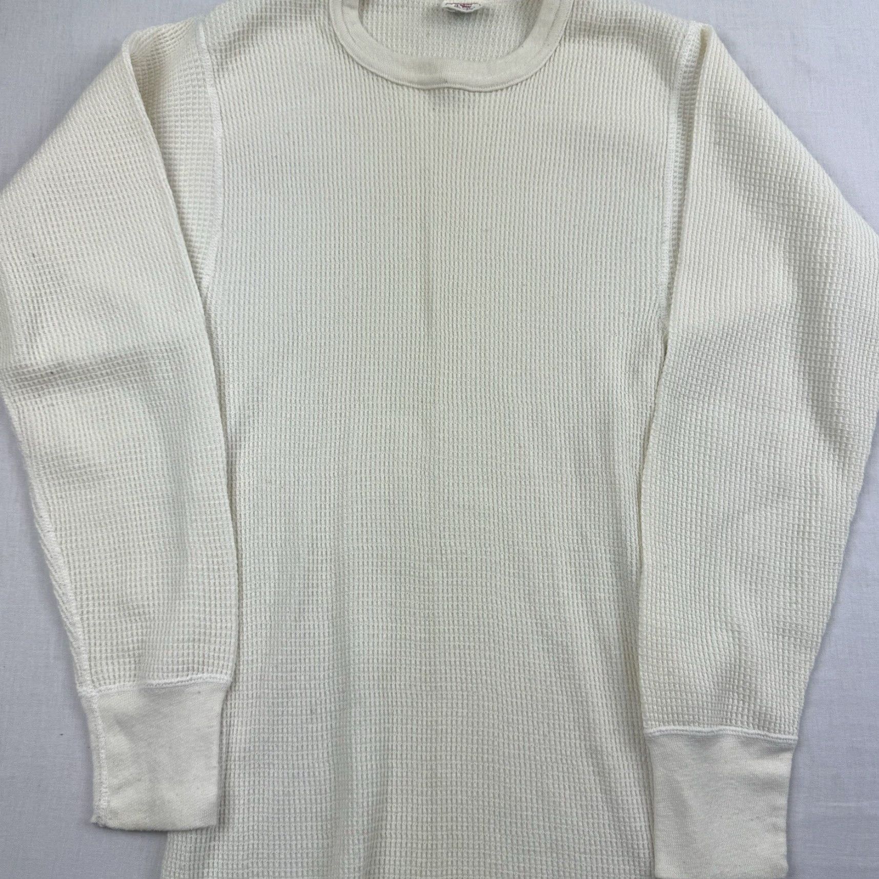 Vintage VINTAGE Thermal T-Shirt Adult L White 60s 70s Grunge J.E. Morgan Mens Slim Stained Size US L / EU 52-54 / 3 - 3 Thumbnail