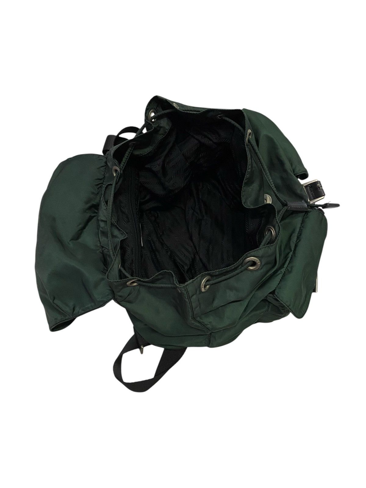 Prada Vintage Prada Tessuto Green Nylon Mini Backpack Size ONE SIZE - 20 Thumbnail