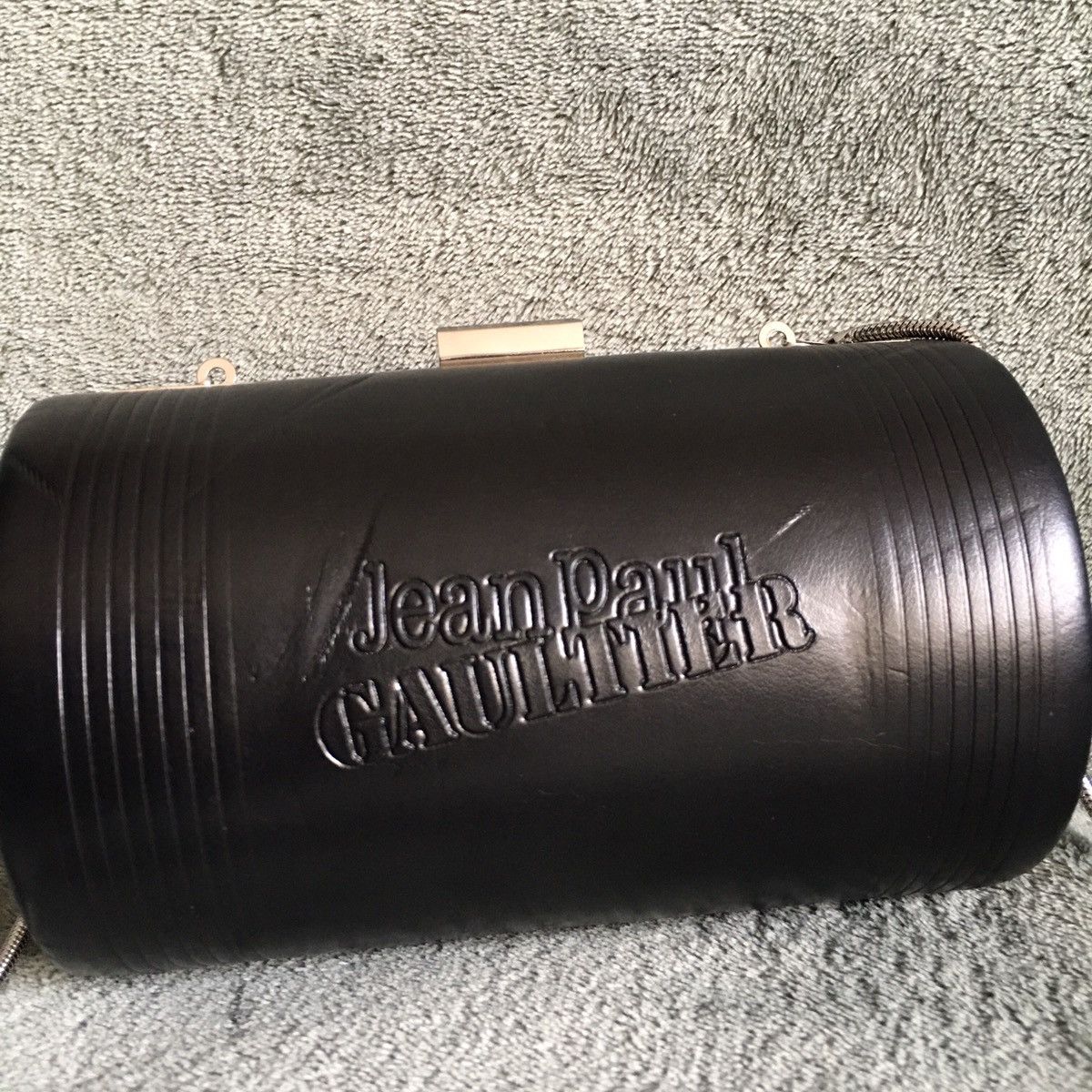 Jean Paul Gaultier Jean Paul Gaultier Cylinder Black Clutch Bag Grailed