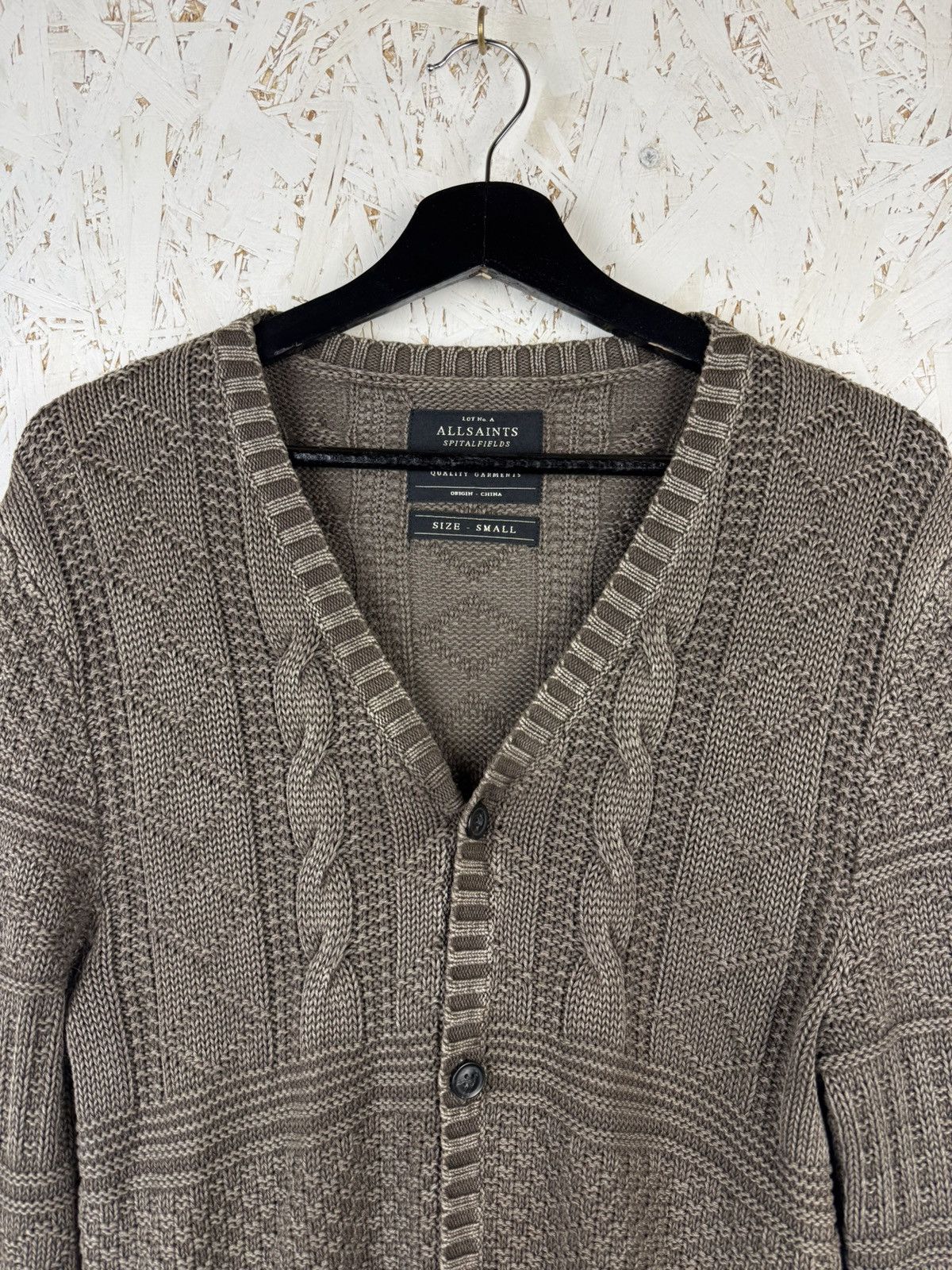 Allsaints Allsaints Spitalfields Cable Knit Valkyrie Cardigan Sweater Size US S / EU 44-46 / 1 - 2 Thumbnail