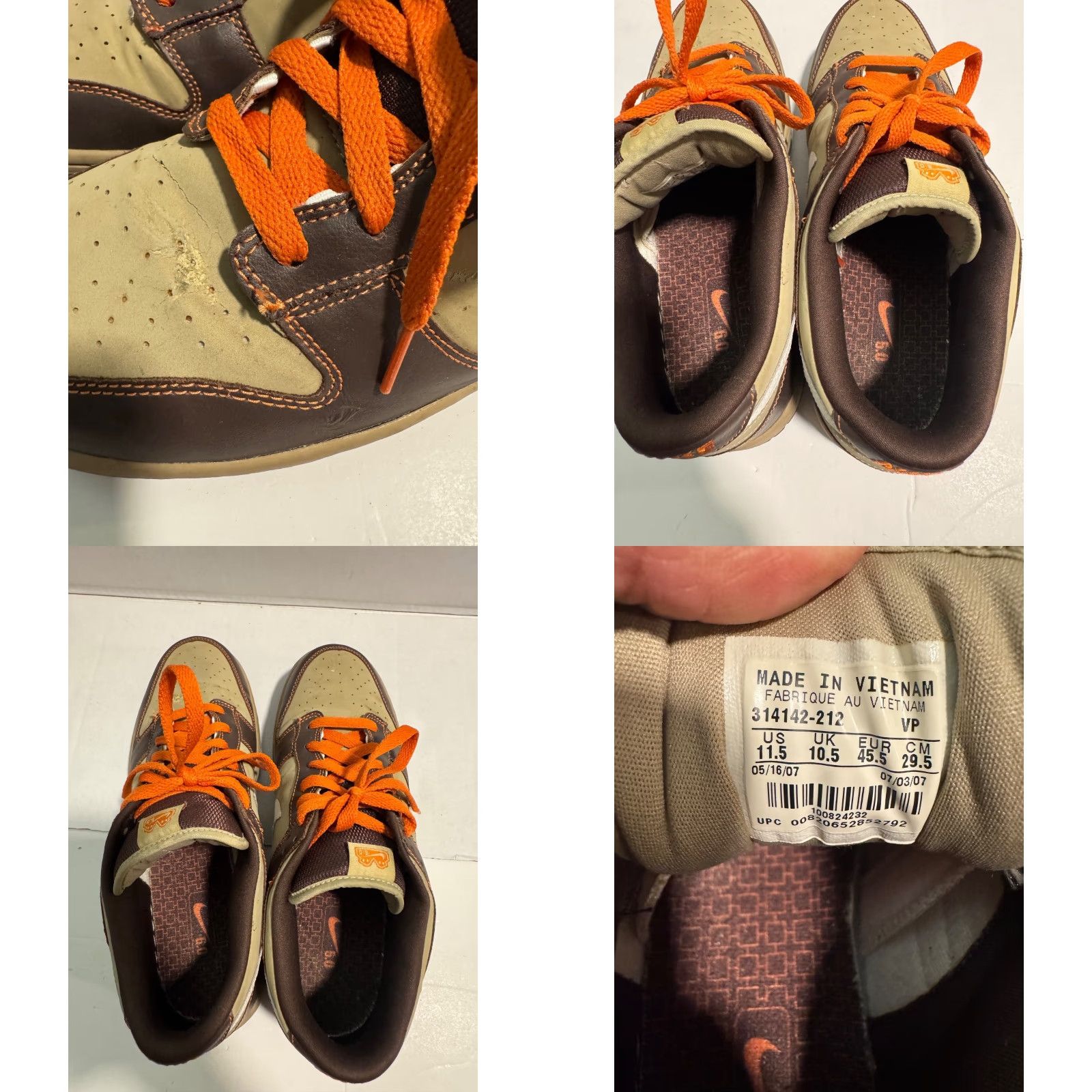 Nike Nike Dunk SB 6.0 Brown 314142-212 Size 11.5 US Mens RARE Fashion Sneaker Size US 11 / EU 44 - 8 Thumbnail