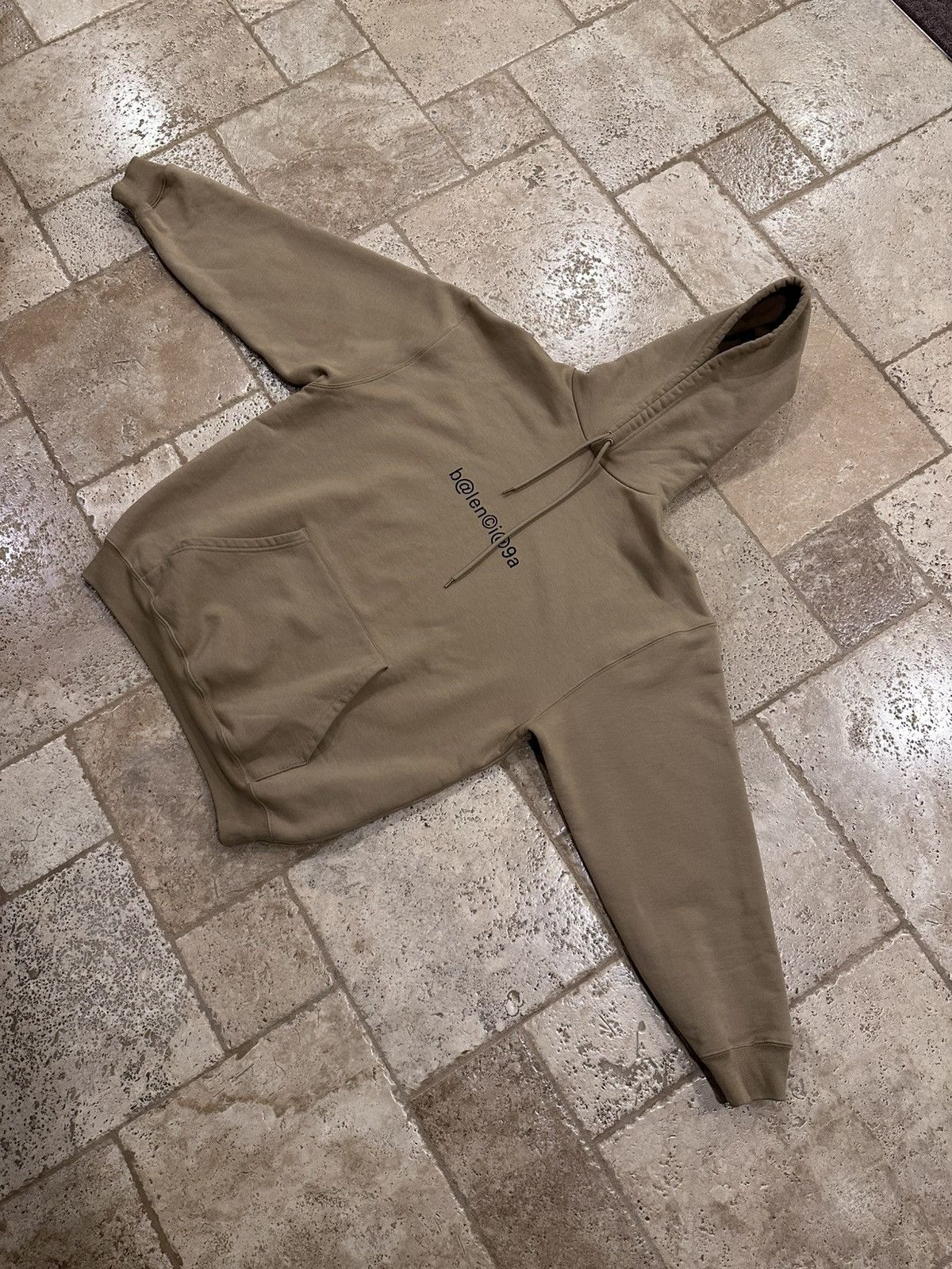 Balenciaga Balenciaga Khaki / Brown Mailbox Letter Logo Pullover Hoodie Size US S / EU 44-46 / 1 - 4 Thumbnail