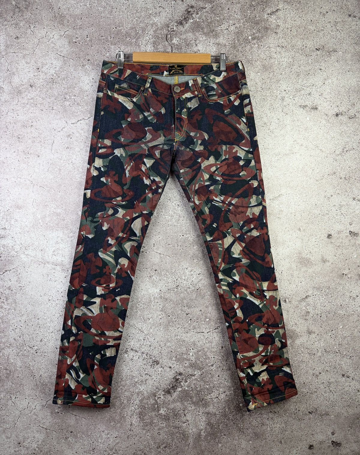 Vivienne Westwood ヘリンボンCAMO ORB PRINT Vivienne Westwood Vivienne Westwood AR Skinny Orb Camo Print Jeans