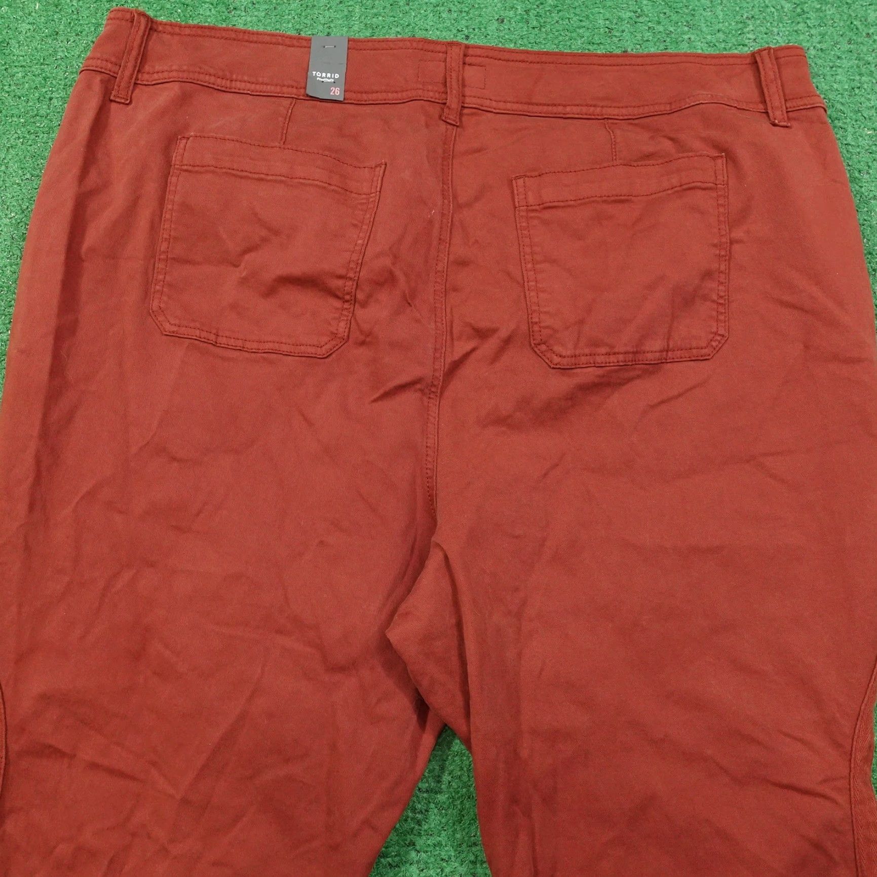 Torrid VINTAGE Torrid Womens Pants Cropped Skinny Stretch Twill 26 Fire Brick Casual Workwear Size 26" / US 2 / IT 38 - 5 Thumbnail