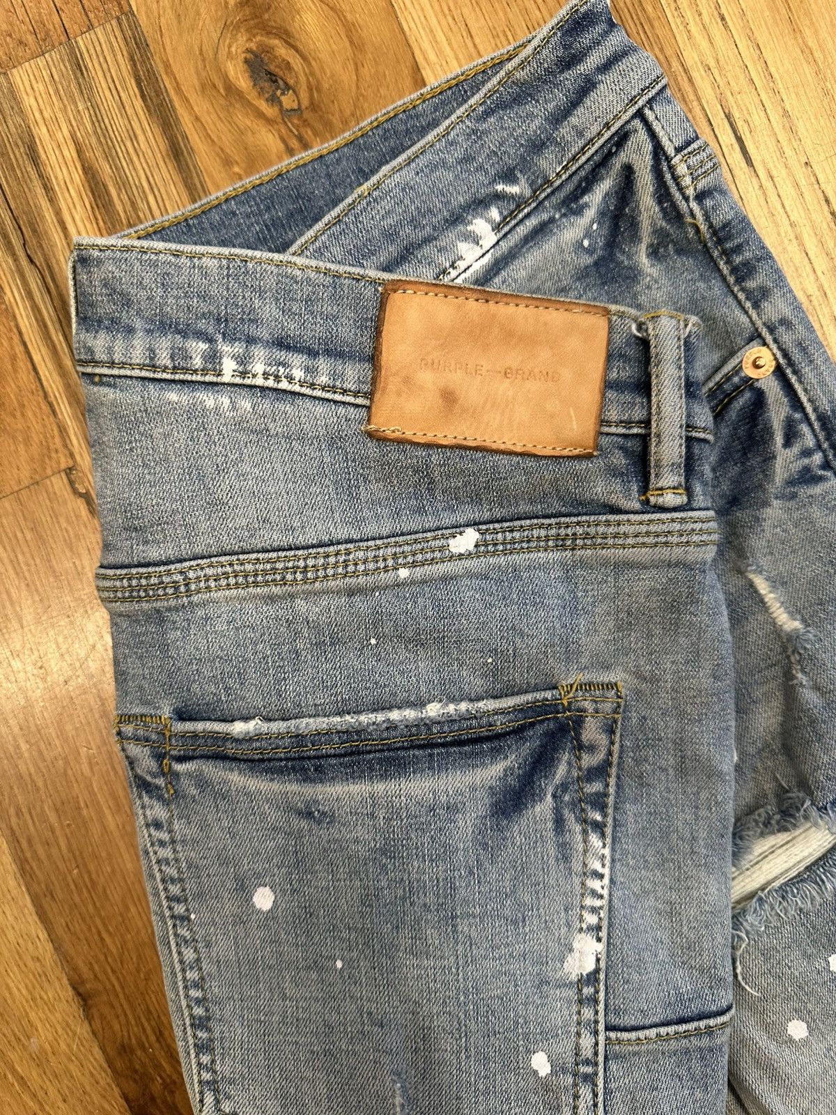Purple Brand Purple Brand Knee Hole Blue Denim Jeans Size 33 Size US 33 - 4 Thumbnail