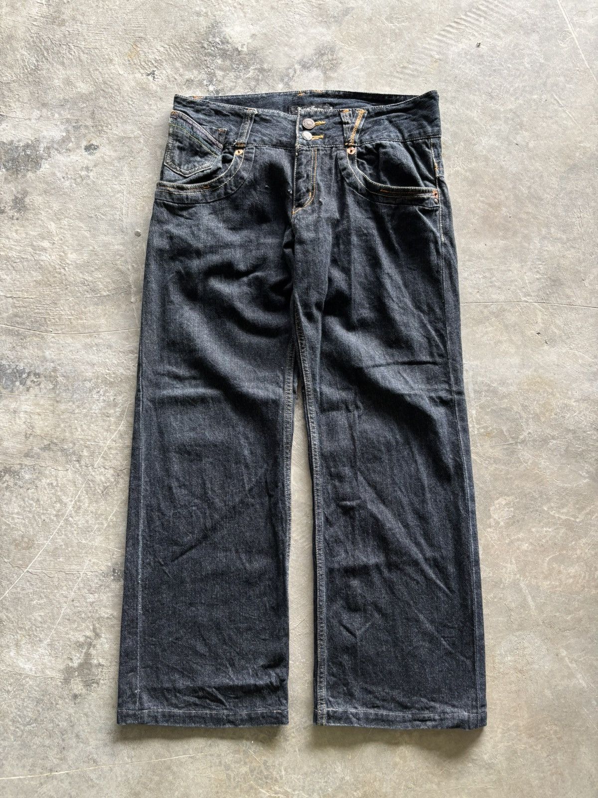 If Six Was Nine × Japanese Brand × Tornado Mart Root three style loose baggy style japanese jeans Size US 33 - 1 Thumbnail