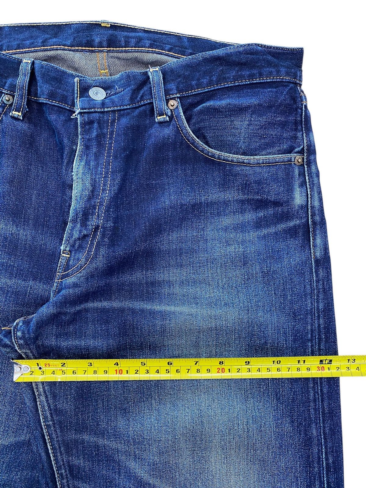 Levi's Levi’s Blue Wash Whiskered Style Straight Leg Jean Size US 34 / EU 50 - 7 Thumbnail