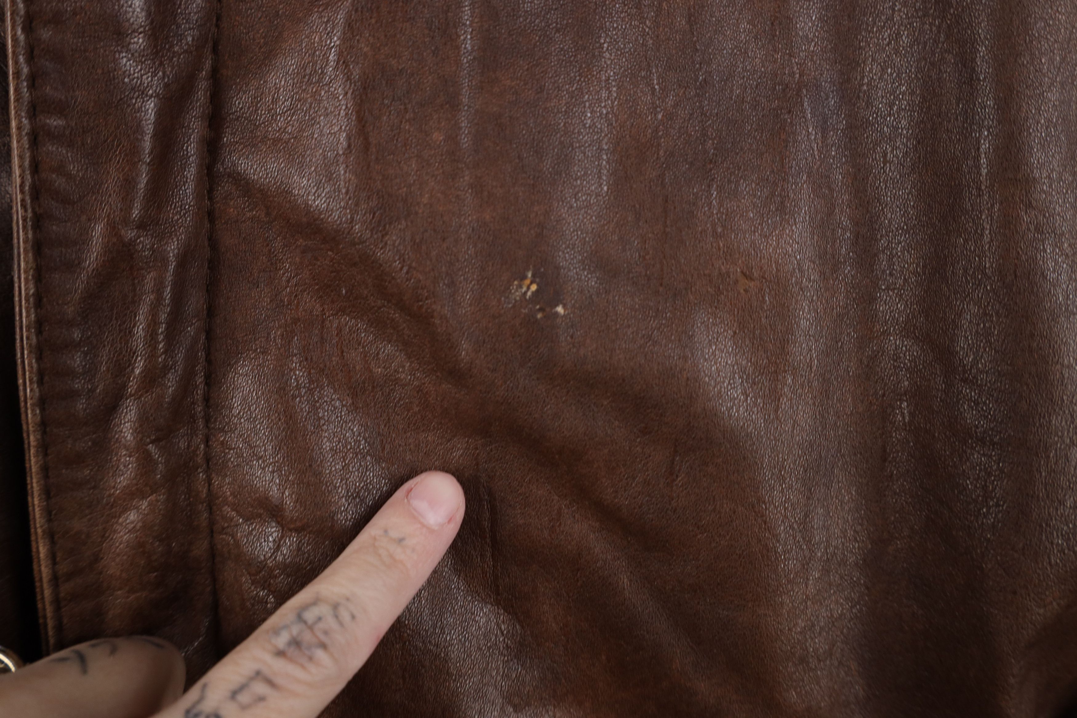 Vintage Vintage 90s Streetwear Leather Flight Bomber Jacket Size US M / EU 48-50 / 2 - 4 Thumbnail