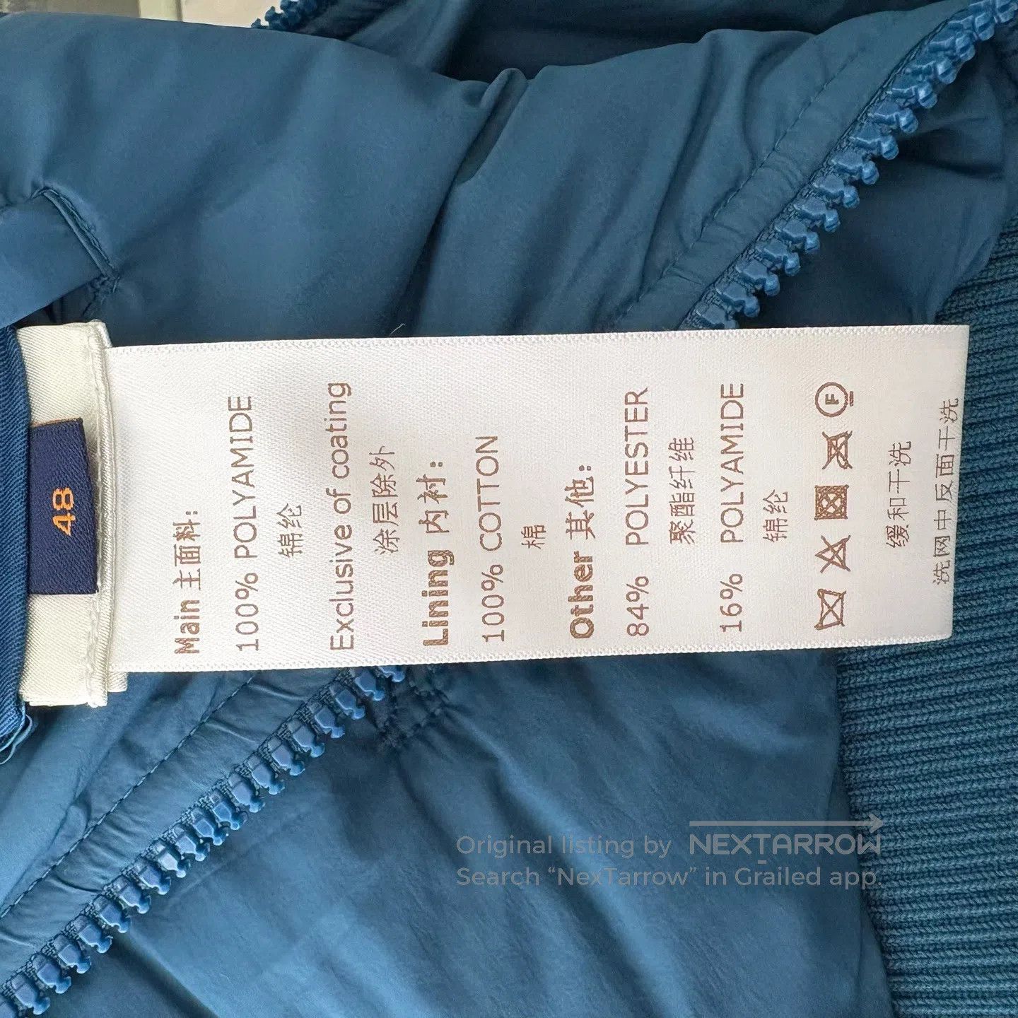 Louis Vuitton Louis Vuitton Relief-printed logo zipper straight-cut slee Size US M / EU 48-50 / 2 - 4 Thumbnail