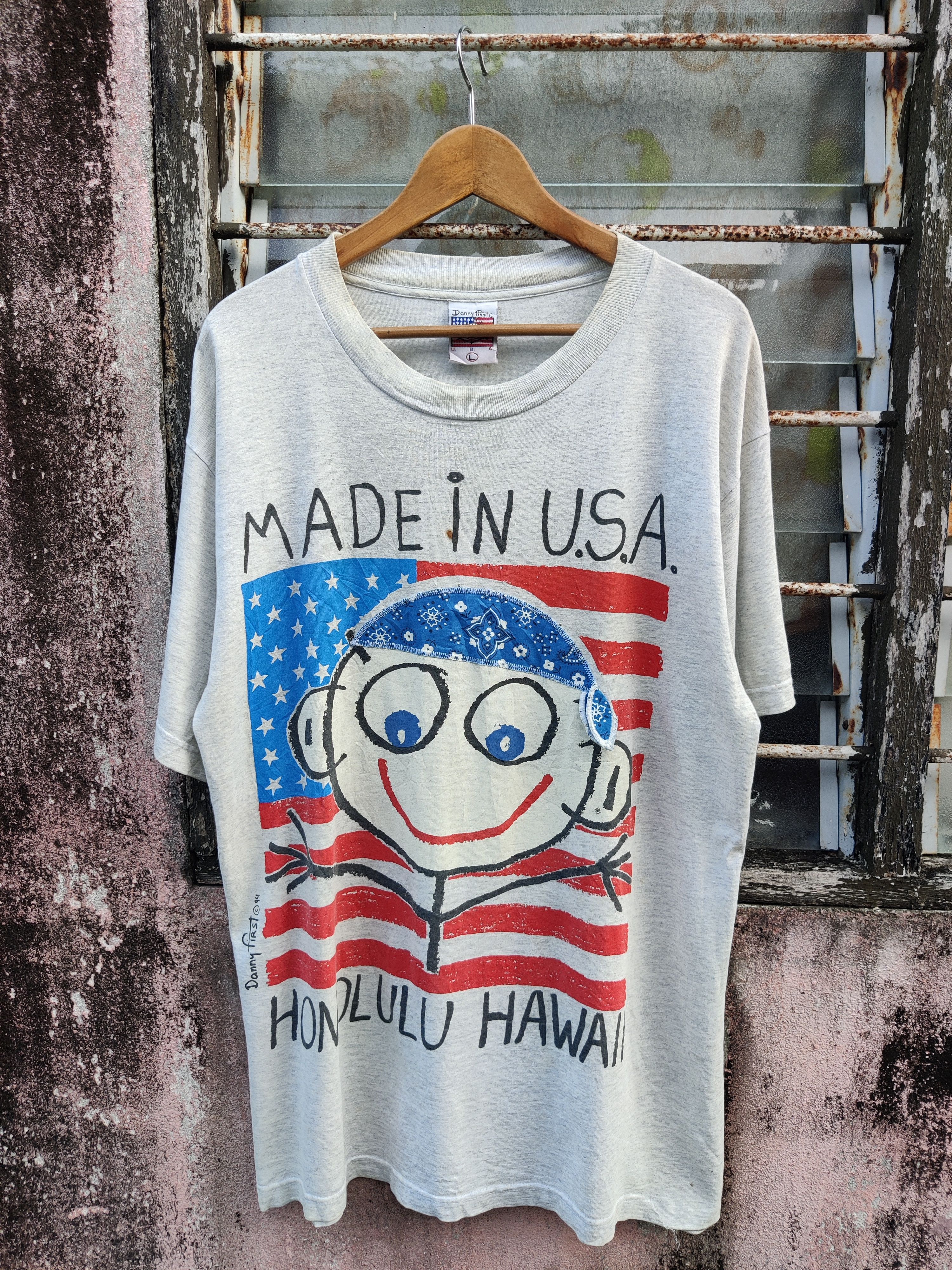Japanese Brand Vintage Distressed Danny First USA Promo Shirt Size US L / EU 52-54 / 3 - 2 Thumbnail