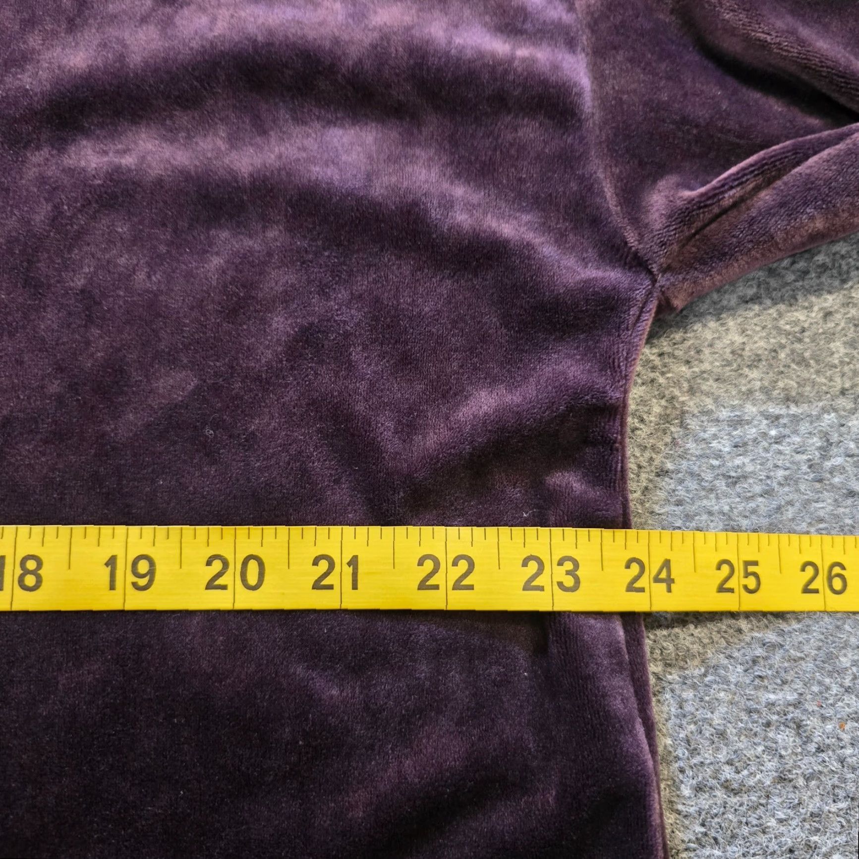 J. Jill J. Jill Top Womens L Purple Velour Long Sleeve Stretch Casual Career Shirt Size L / US 10 / IT 46 - 5 Thumbnail