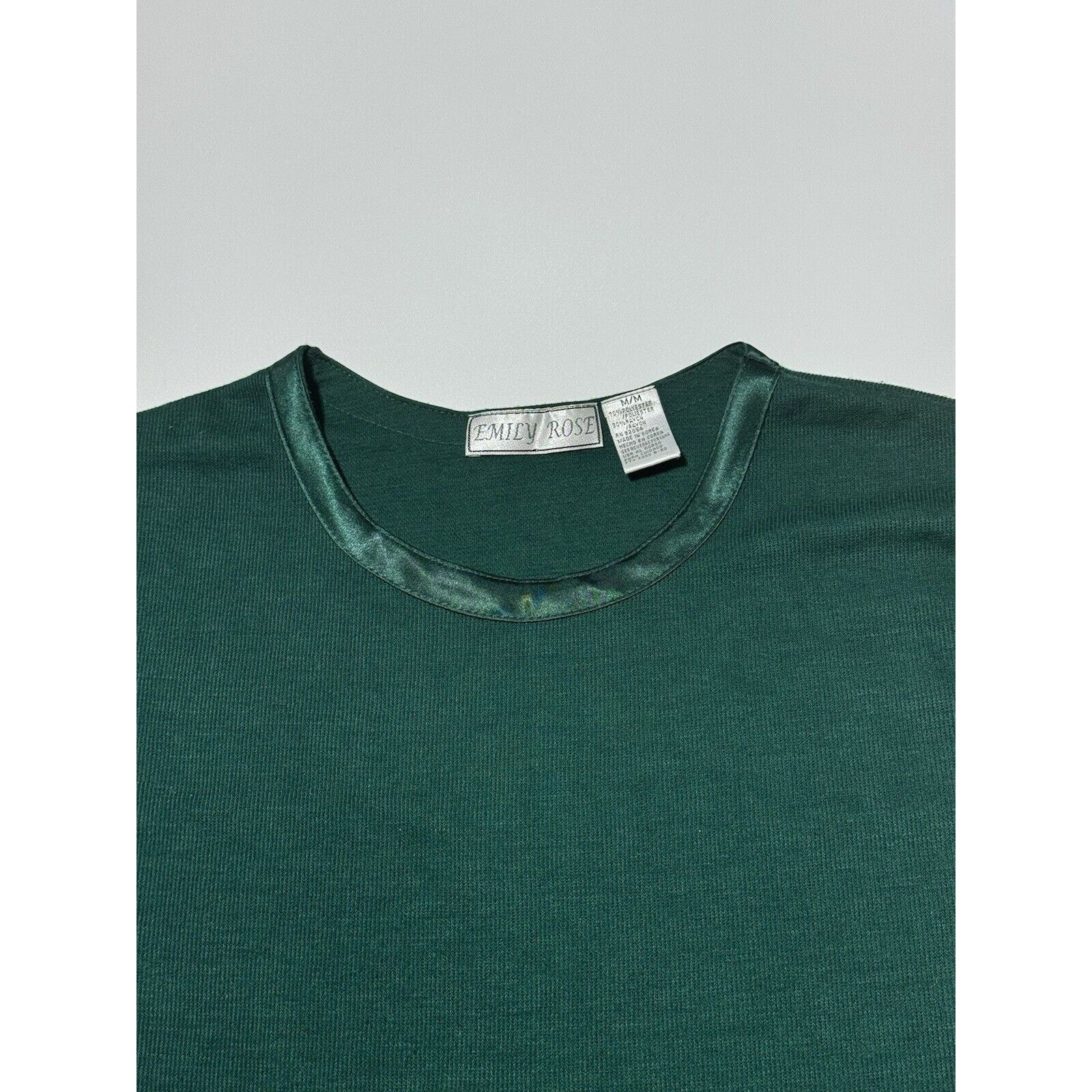 Other Vintage 80s Top M Ribbed Korea Satin Neck Christmas Holiday Size M / US 6-8 / IT 42-44 - 7 Thumbnail
