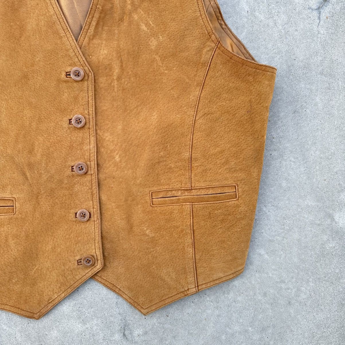 Japanese Brand × Leather Vintage Vest Leather Old Money Frontier Cowboy Style Size US L / EU 52-54 / 3 - 4 Thumbnail