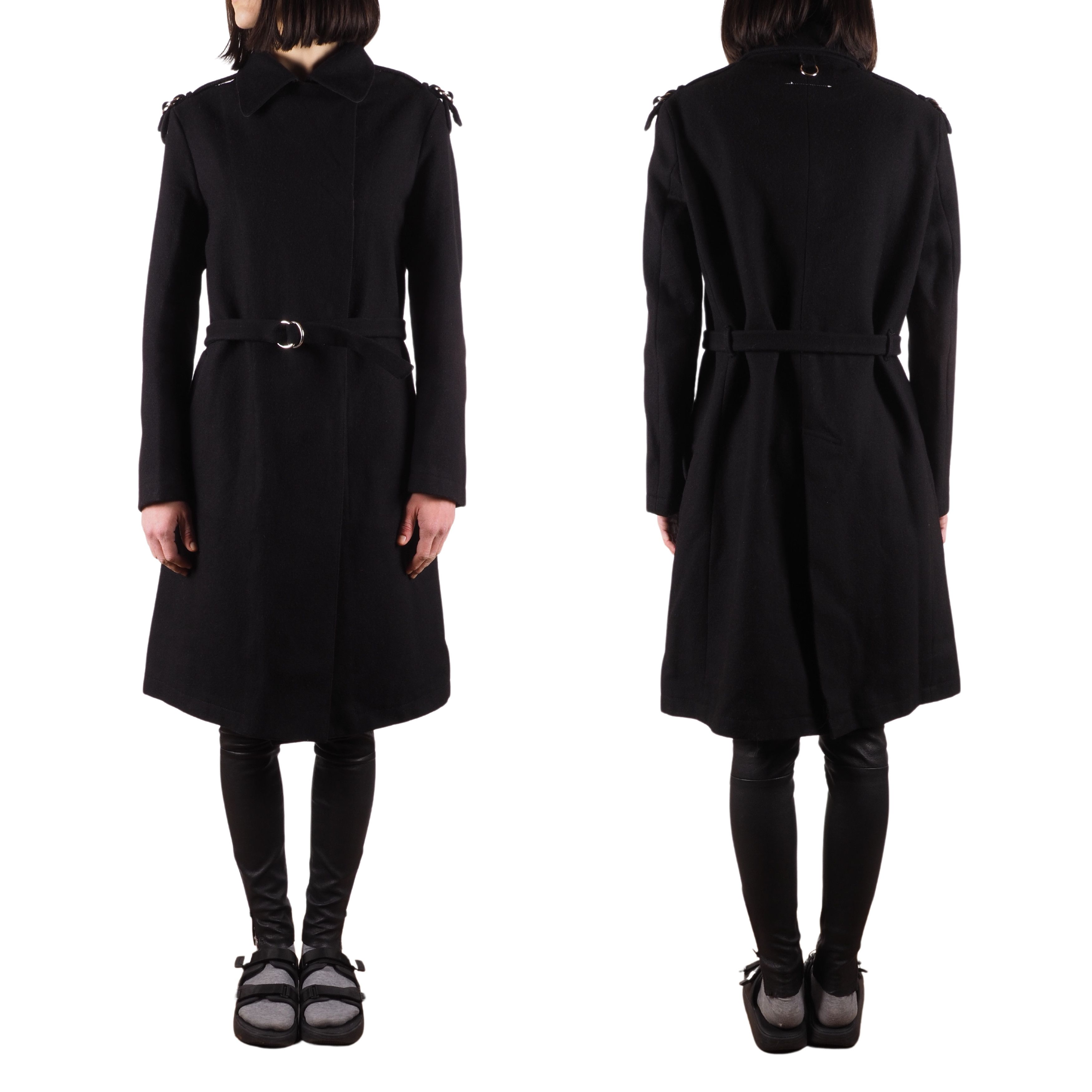 Maison Margiela Maison Margiela Vintage Wool Black Belted Trench Coat Size M / US 6-8 / IT 42-44 - 3 Thumbnail