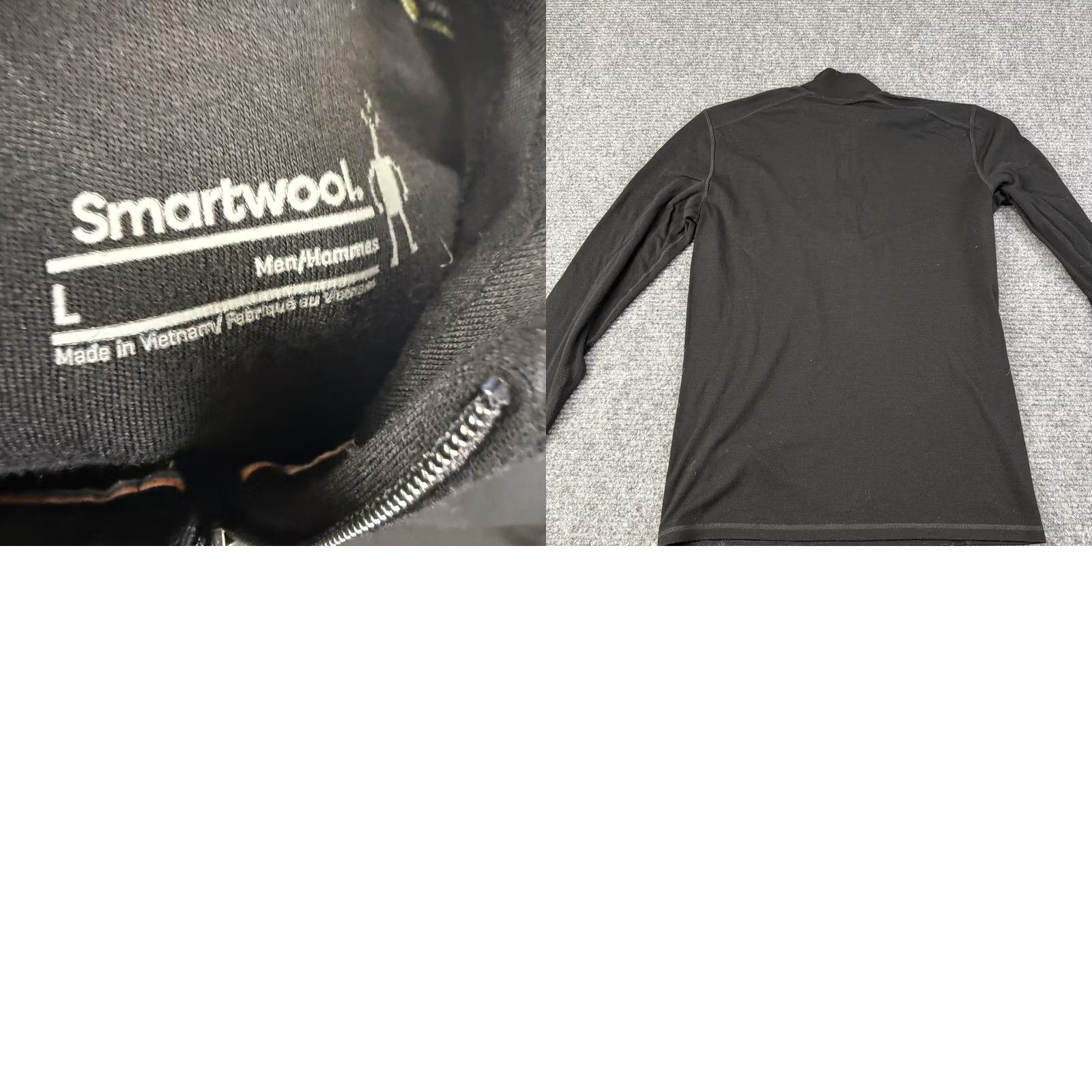 Smartwool Smartwool Black Mens Large Pullover 1/4 Zip Merino Wool Base Layer Size US L / EU 52-54 / 3 - 8 Thumbnail