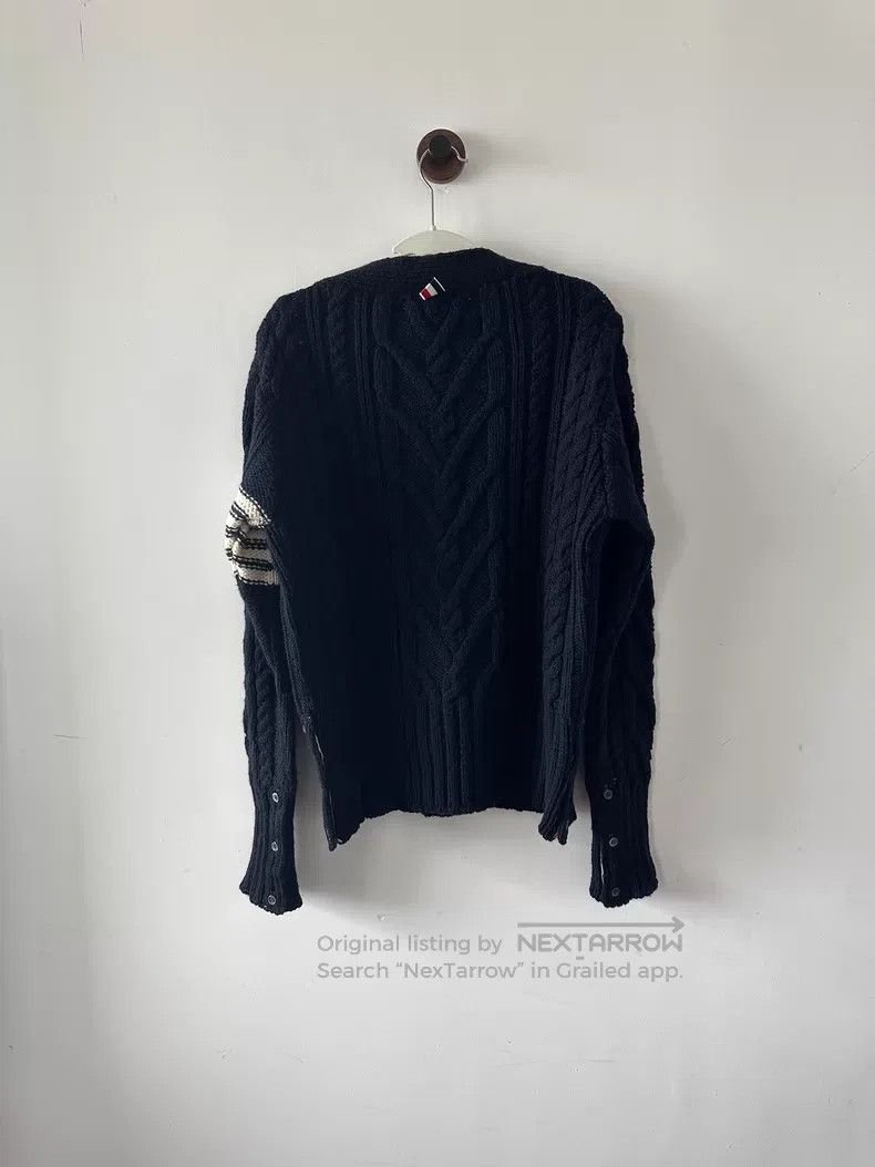 Thom Browne Thom Browne Blue wool cardigan Size US M / EU 48-50 / 2 - 2 Thumbnail