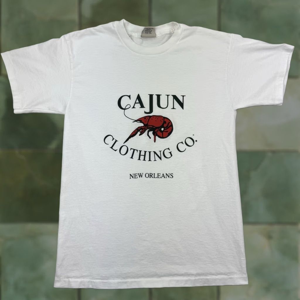 CO VINTAGE Cajun Clothing Co T Shirt Adult Medium White 90s USA Crawfish Mens Size US M / EU 48-50 / 2 - 1 Thumbnail