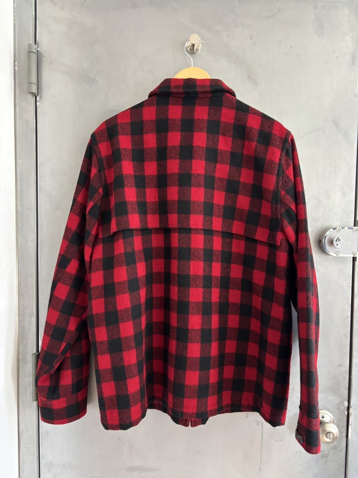 L.L. Bean LL Bean red checker wool zip up jacket Size US L / EU 52-54 / 3 - 2 Thumbnail
