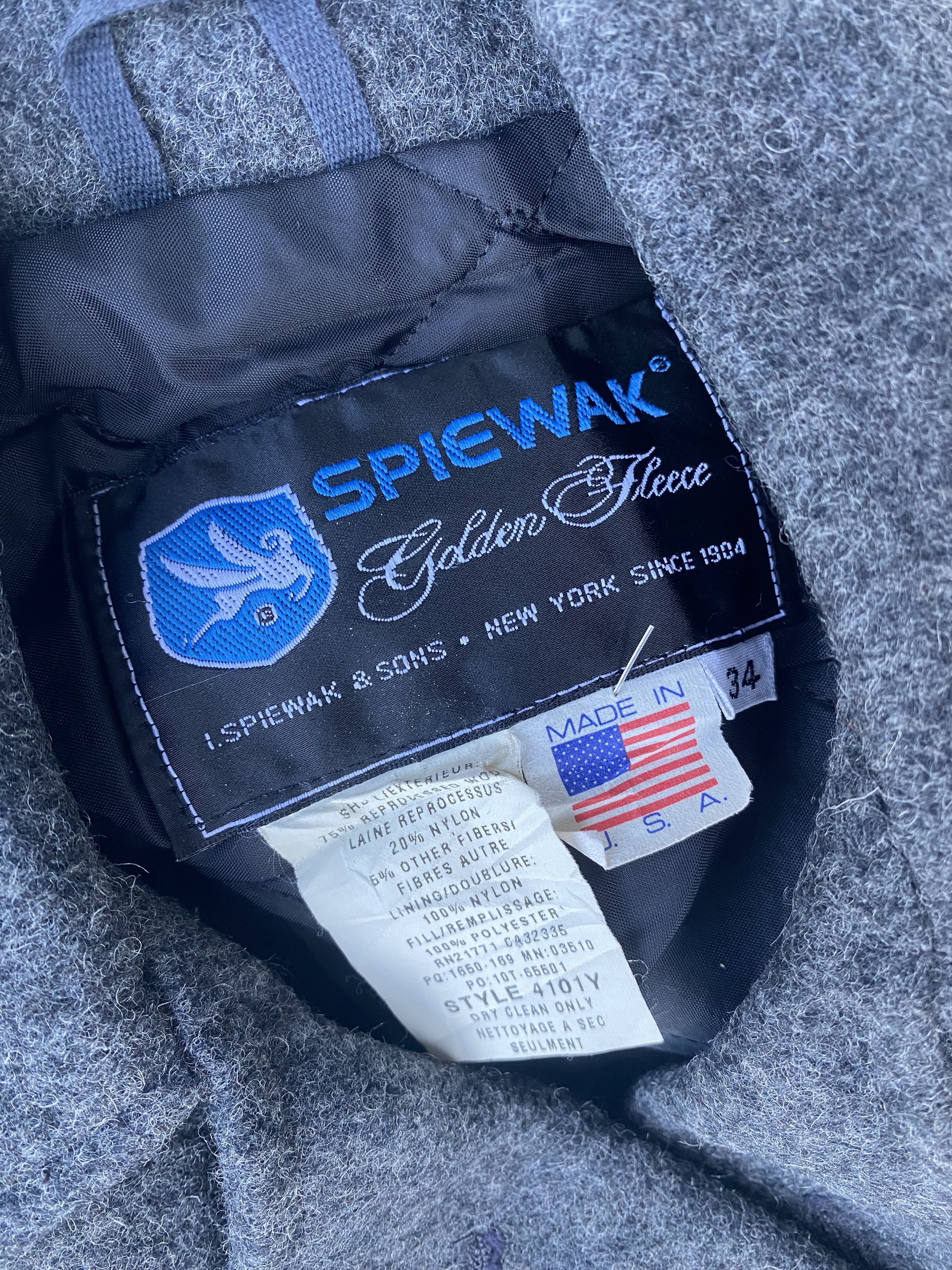 I. Spiewak And Sons AW I Spiewak & Son Wool Pea Coat Size S / US 4 / IT 40 - 8 Thumbnail