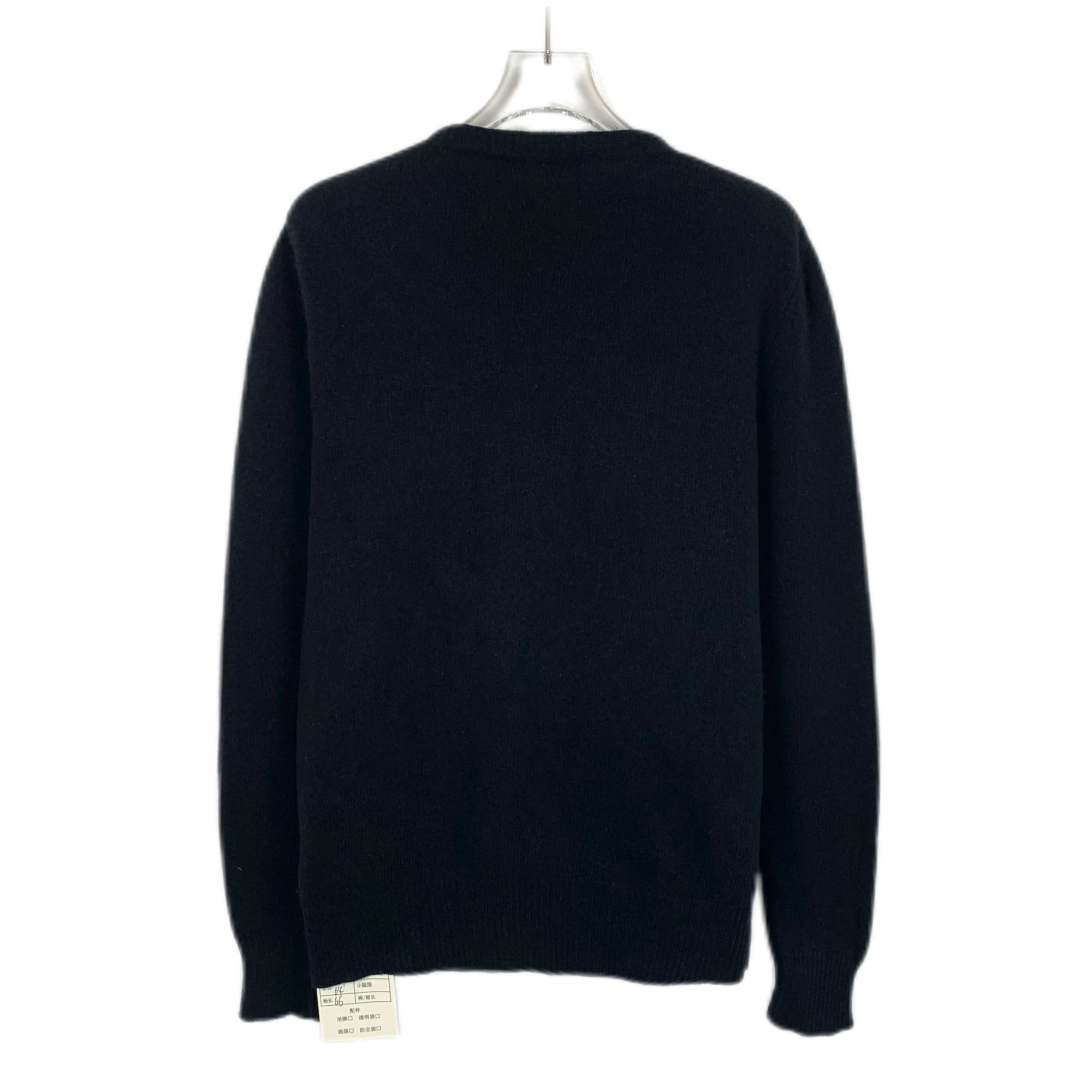 Versace Versace Black Wool Long-Sleeve Sweater With Motorcycle Embel Size US S / EU 44-46 / 1 - 8 Thumbnail