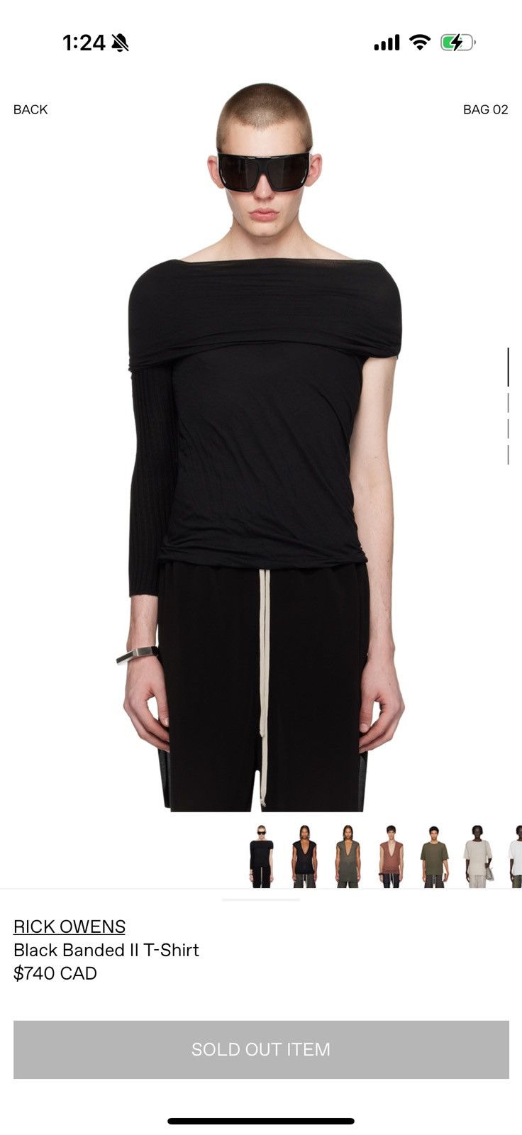 Rick Owens Rick Owens Banded II T-Shirt Size US S / EU 44-46 / 1 - 1 Thumbnail