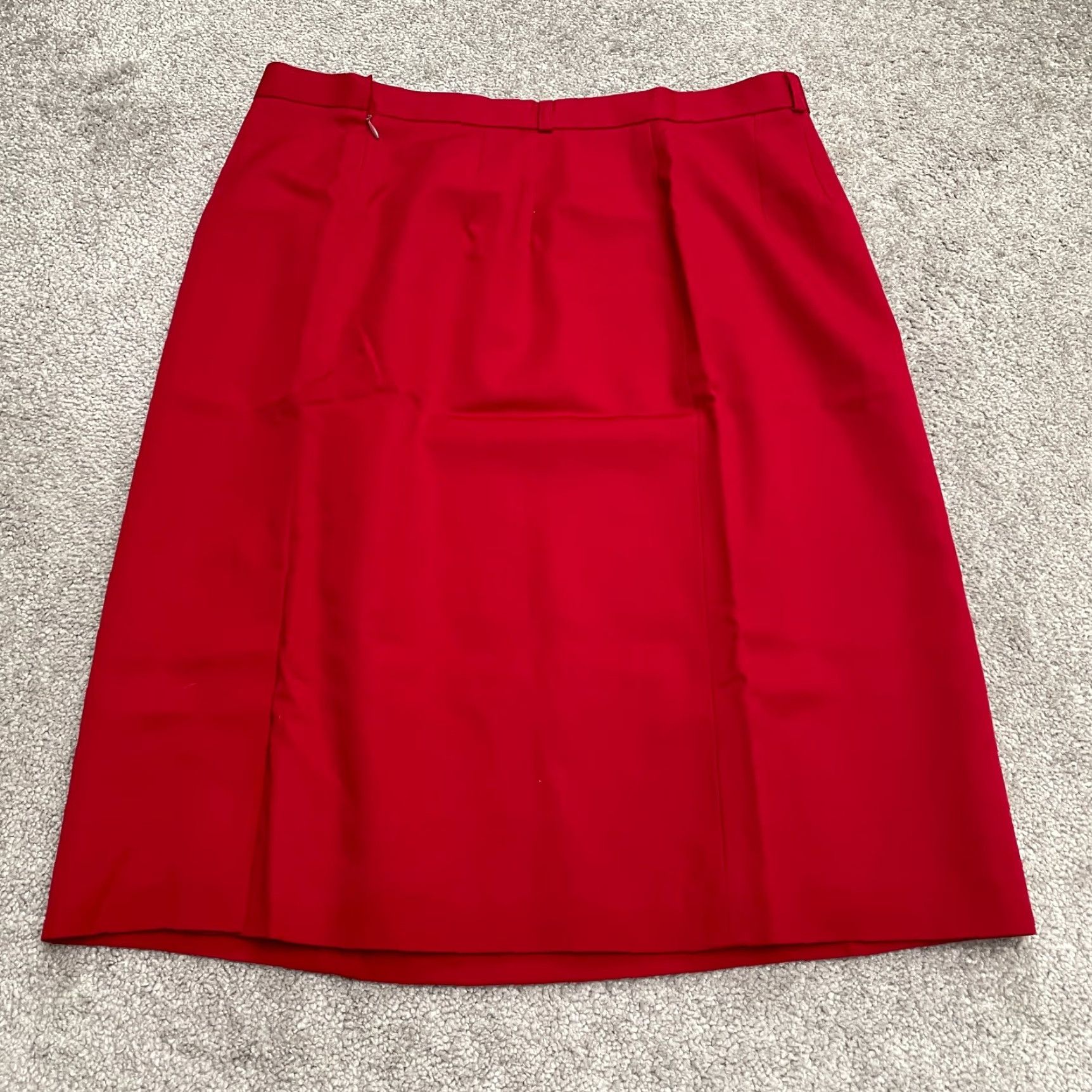 VINTAGE Talbots Wool Pencil Skirt Womens Plus 18 Red 90s Classic