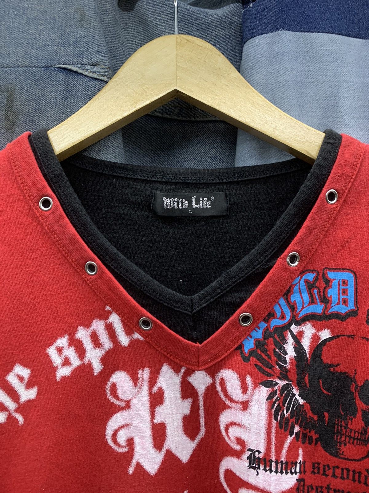 Hysteric Glamour × If Six Was Nine × Japanese Brand WILD life skull punk double layers Size US L / EU 52-54 / 3 - 4 Thumbnail