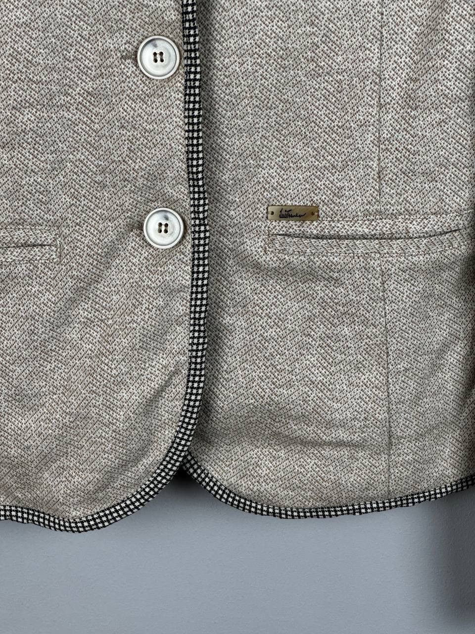 Designer Luis Trenker Classic Beige Blazer Luxury Made In Italy Size S / US 4 / IT 40 - 6 Thumbnail