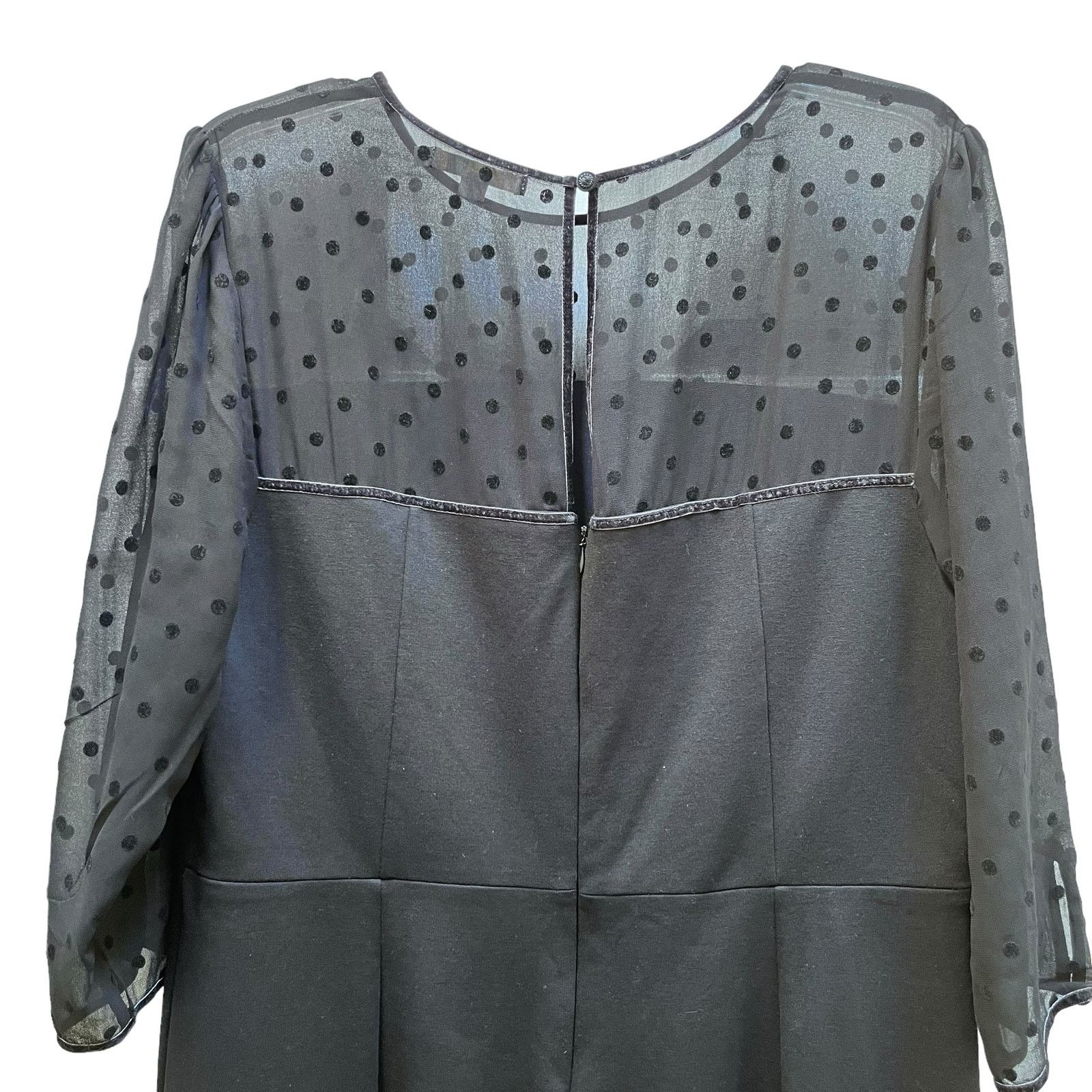 Boden Boden Isabella Black Ponte Polka Dot Mesh Sheath Midi Dress Size XL / US 12-14 / IT 48-50 - 8 Thumbnail
