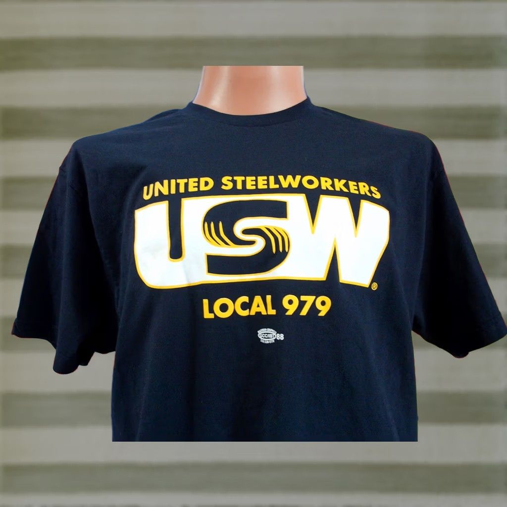 Vintage UNITED STEELWORKERS LOCAL 979 Shirt Mens 2XL Trade Union USA CLEVELAND CLIFFS - Vintage Size US XXL / EU 58 / 5 - 1 Thumbnail