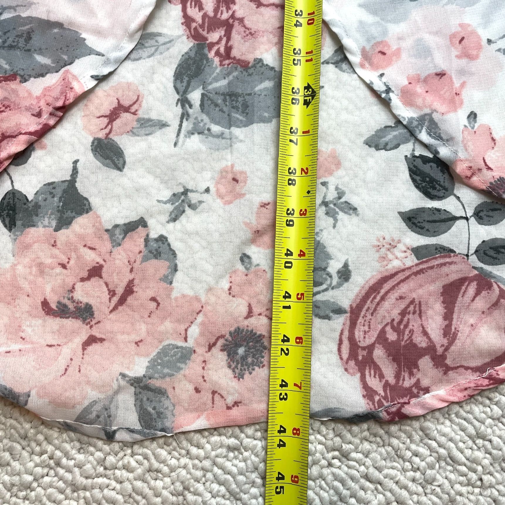 Vintage Feathers Wrap Top Sheer Floral Blouse Kimono Shirt Cover-up Belted White Small Size S / US 4 / IT 40 - 7 Thumbnail