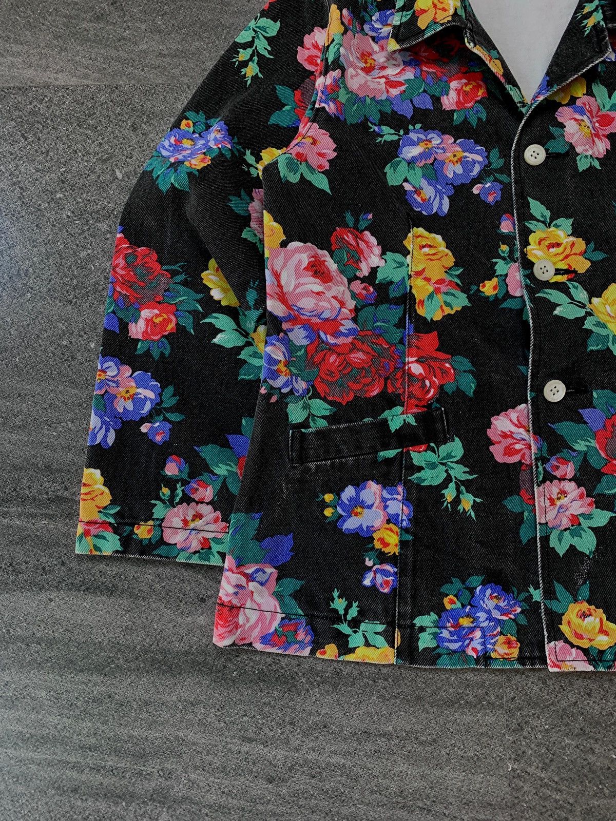 Comme des Garcons tricot Floral Painted Denim Jacket Size US S / EU 44-46 / 1 - 4 Thumbnail