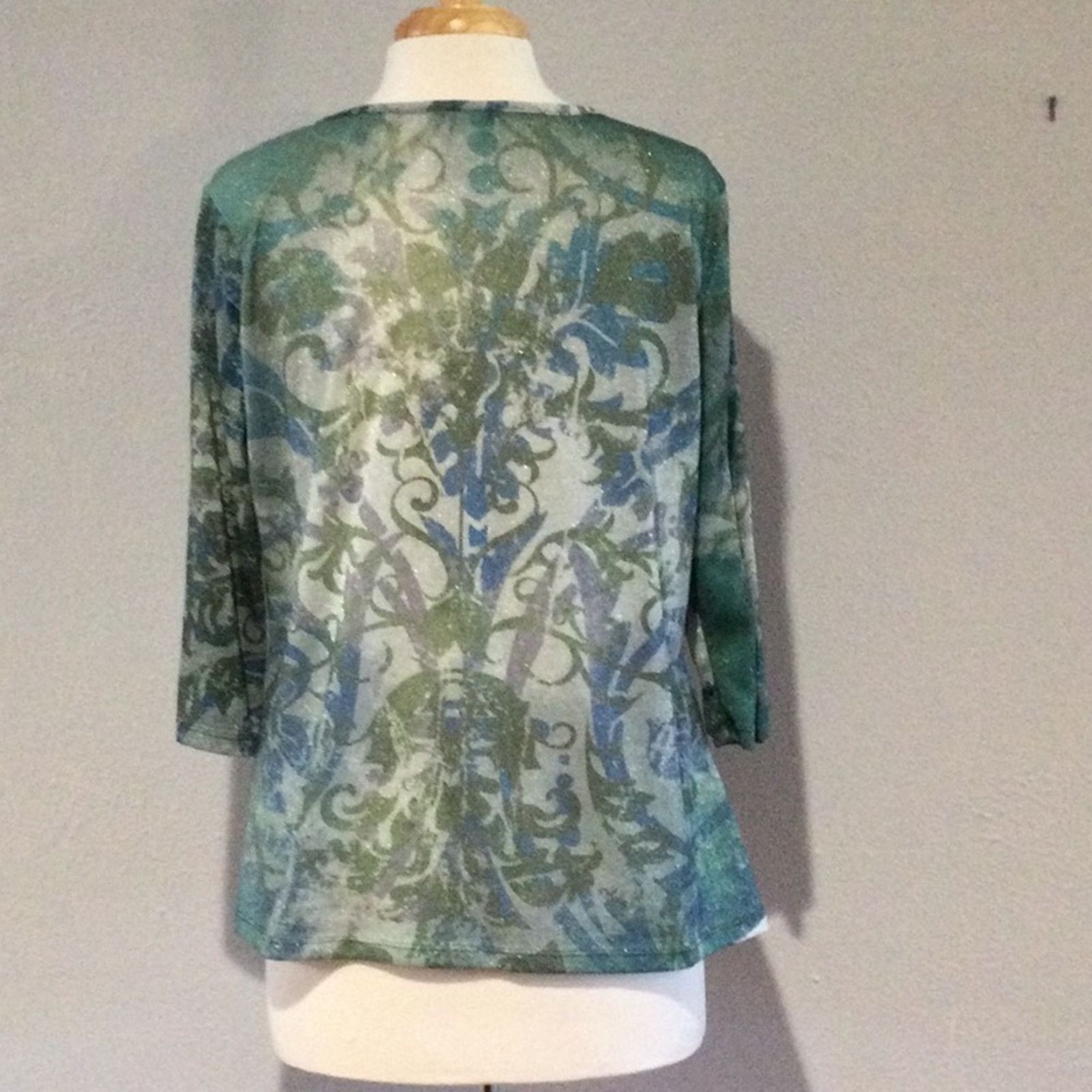 Other Christopher & Banks Semi Sheer Pullover Blouse Sz XL Size XL / US 12-14 / IT 48-50 - 8 Thumbnail