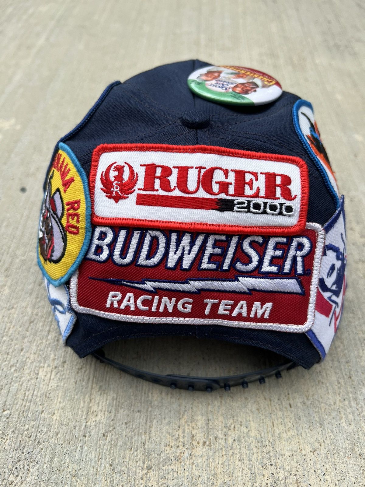 Vintage Vintage Navy Blue Snap Back Hat Size ONE SIZE - 3 Thumbnail