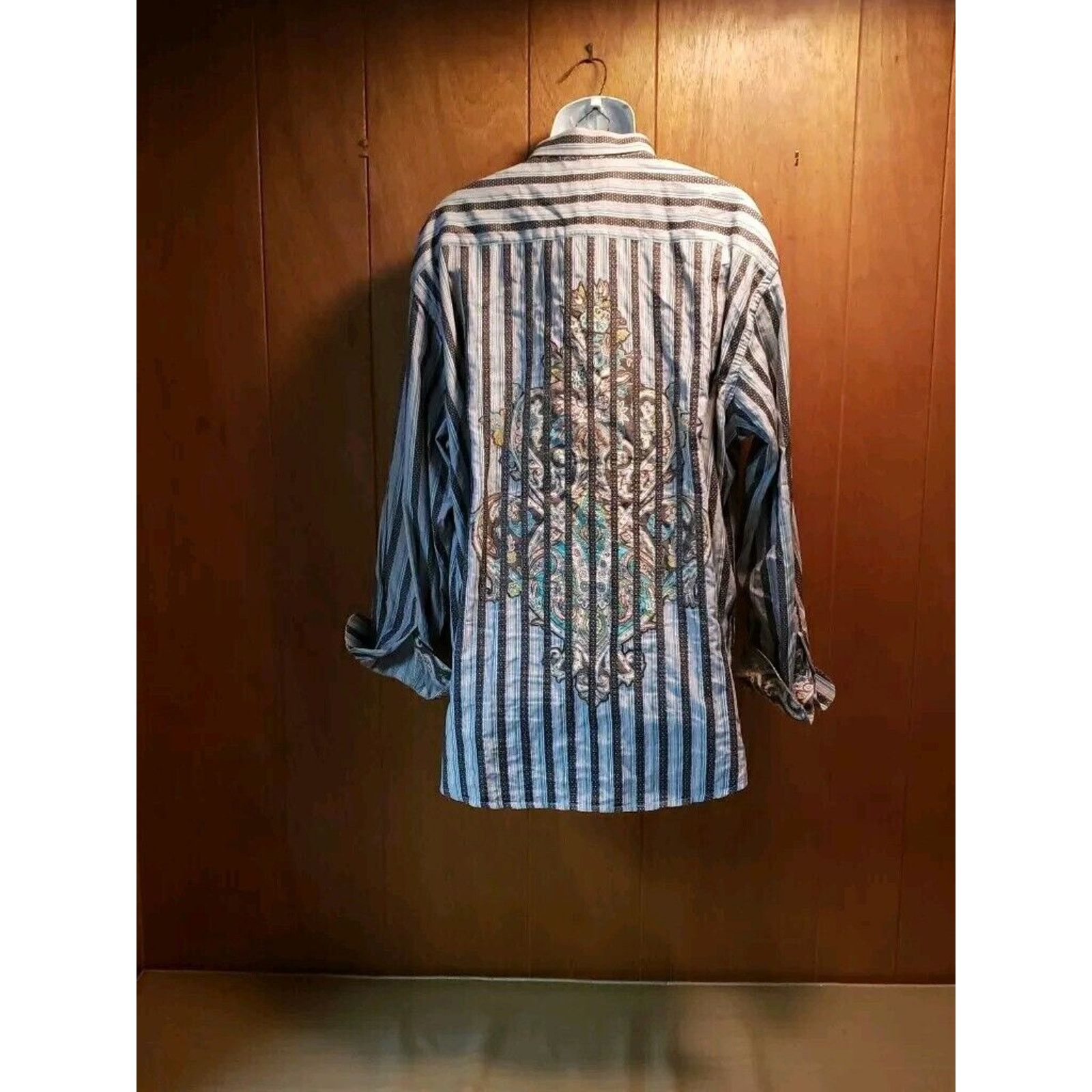 Robert Graham Robert Graham Men’s Shirt 3XL Stripe Dot Check Paisley Size US XXL / EU 58 / 5 - 7 Thumbnail