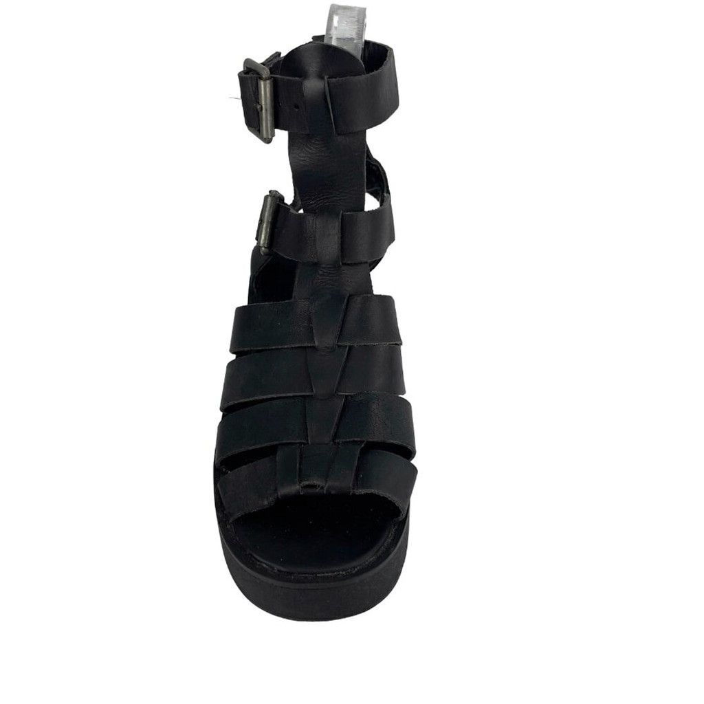 Windsor Smith WINDSOR SMITH Leather Block Heel Ankle Straps Black Sandal Size US 6 / IT 36 - 8 Thumbnail