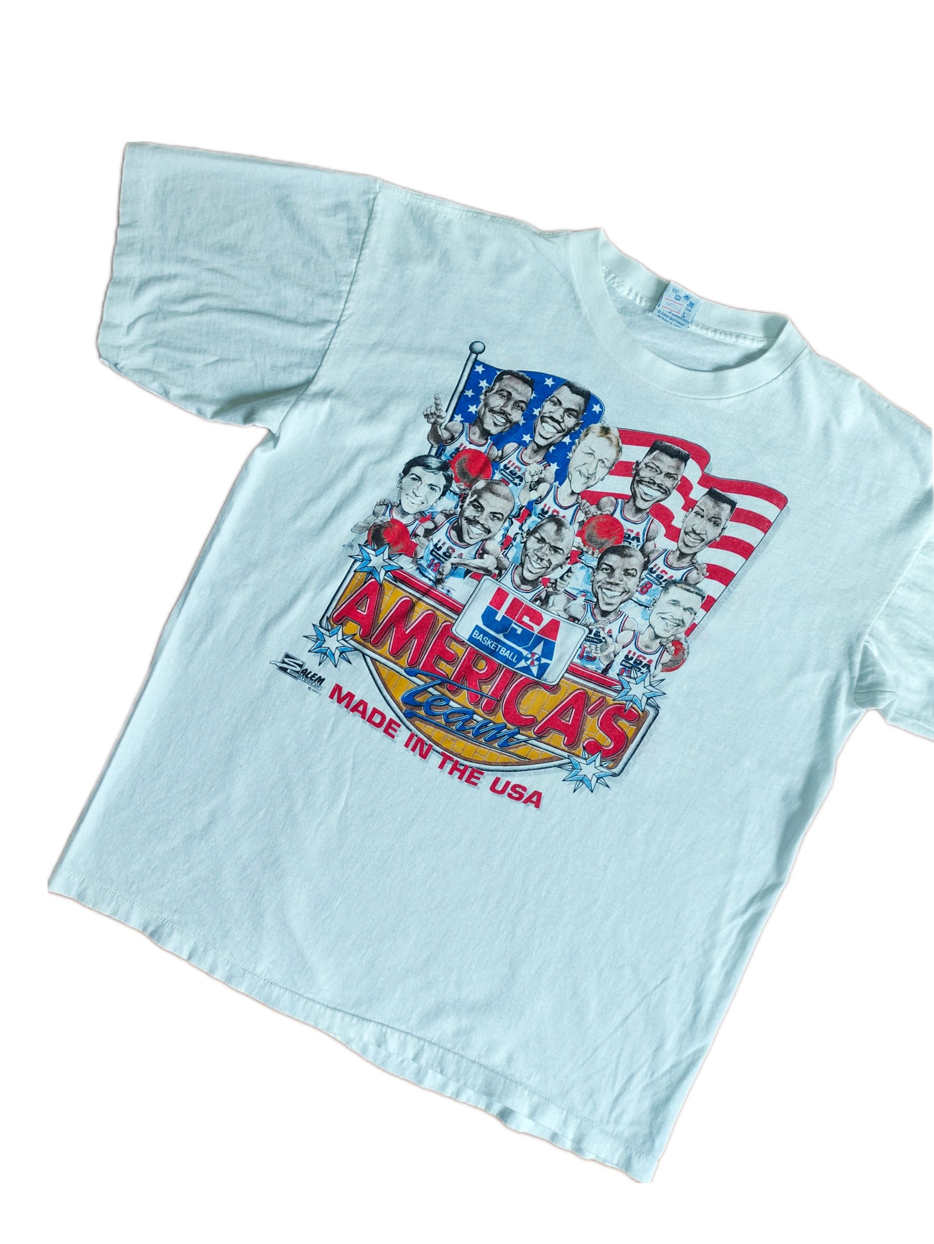 NBA × Vintage Vintage Olympic Dream Team Caricature 90s 2side T-shirt Size US XL / EU 56 / 4 - 3 Thumbnail