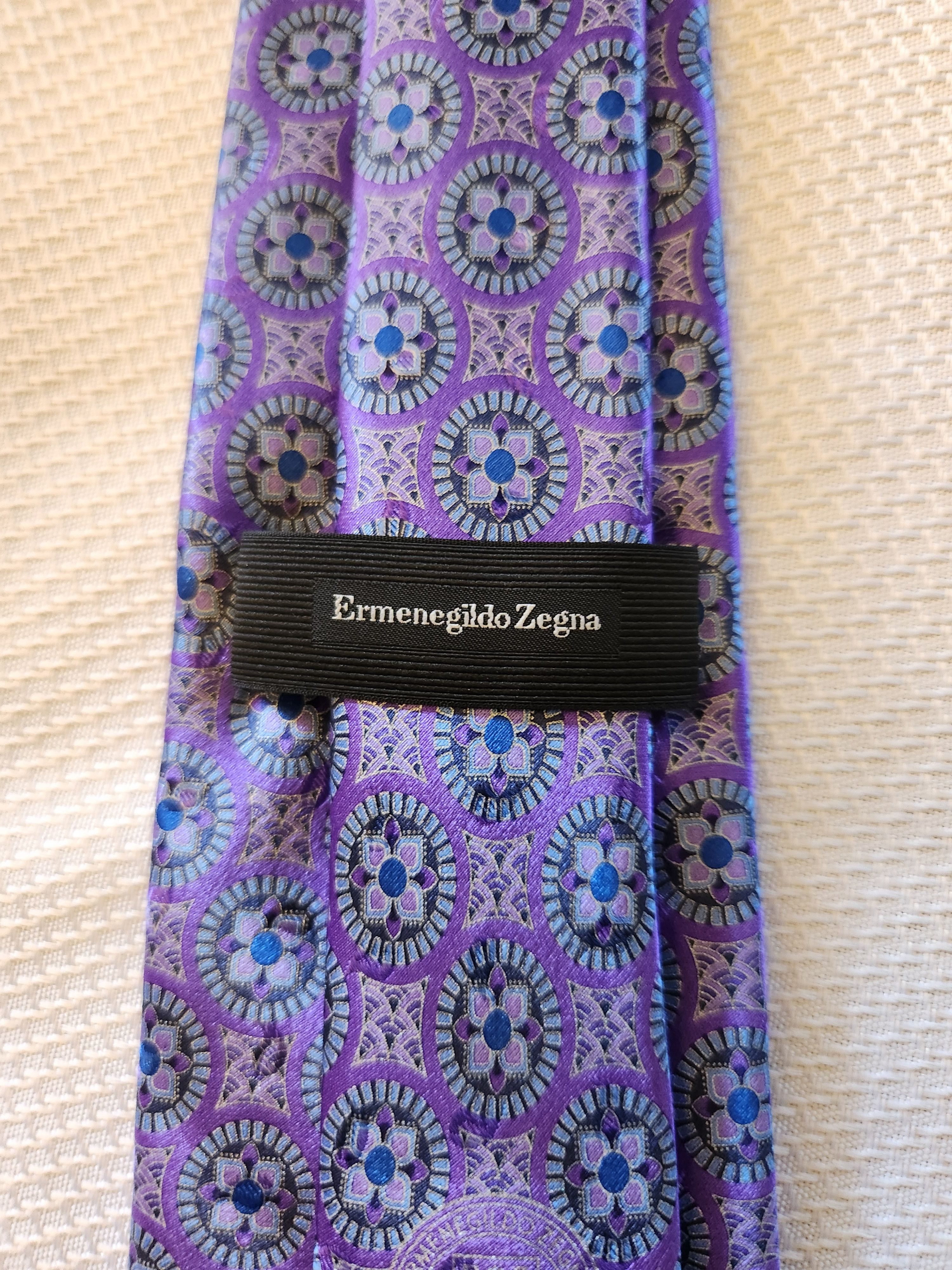 Ermenegildo Zegna 100% Silk Italian Made Necktie Size ONE SIZE - 2 Thumbnail