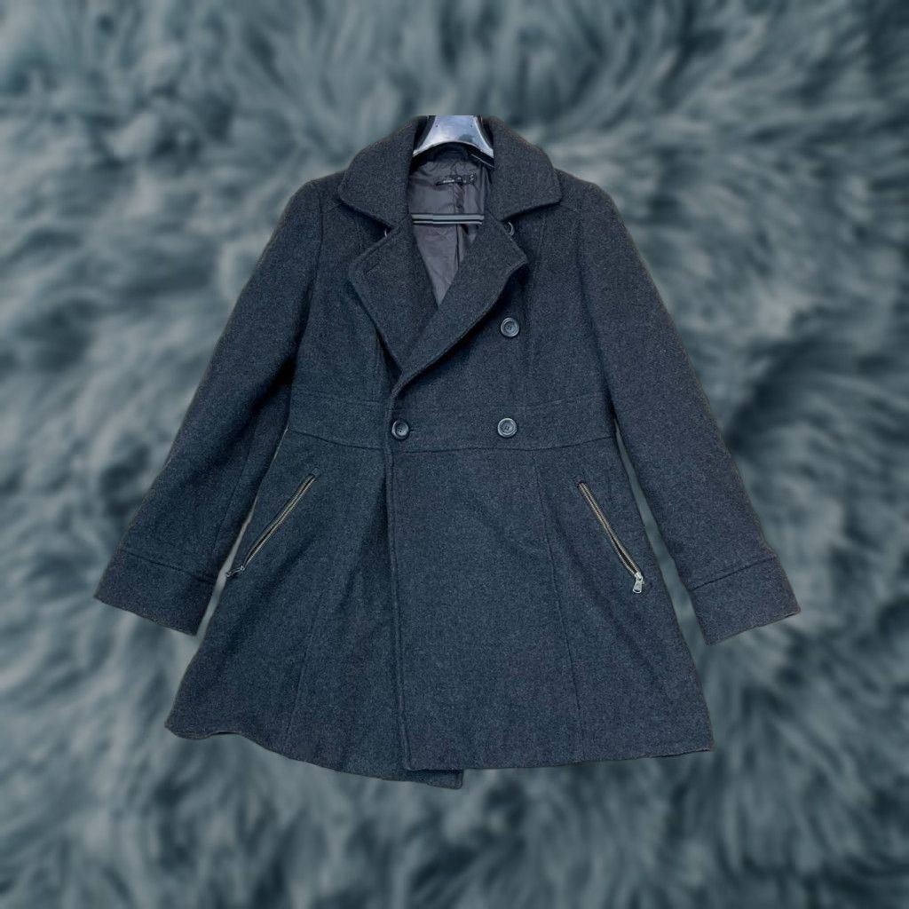 Prana PRANA Pea Coat Wool Blend Nicole Women’s Sz Medium Double-Breasted Charcoal Gray Size M / US 6-8 / IT 42-44 - 1 Thumbnail
